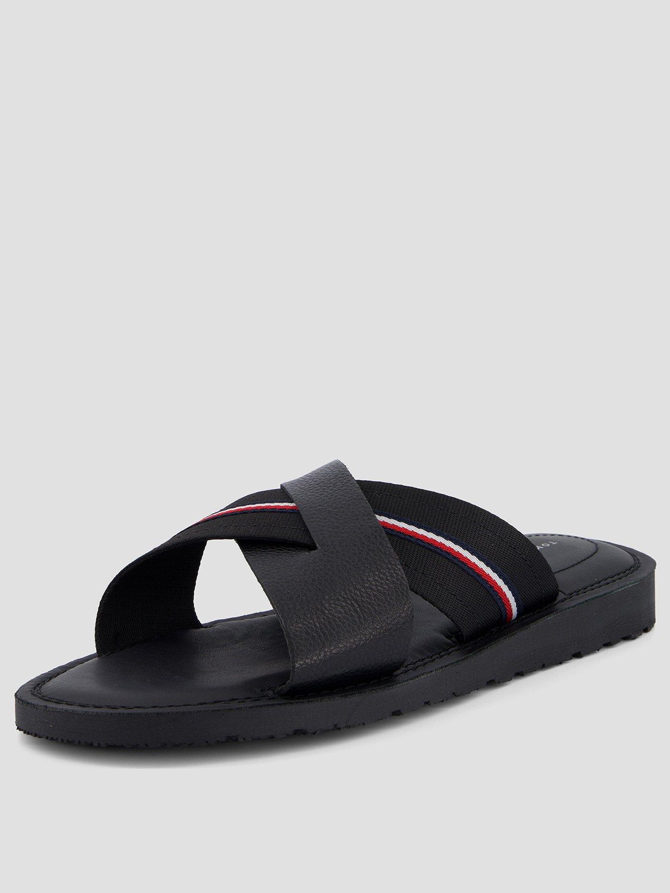 Image 1 of 7 of Tommy Hilfiger Core Lth Criss C Sandal - Black