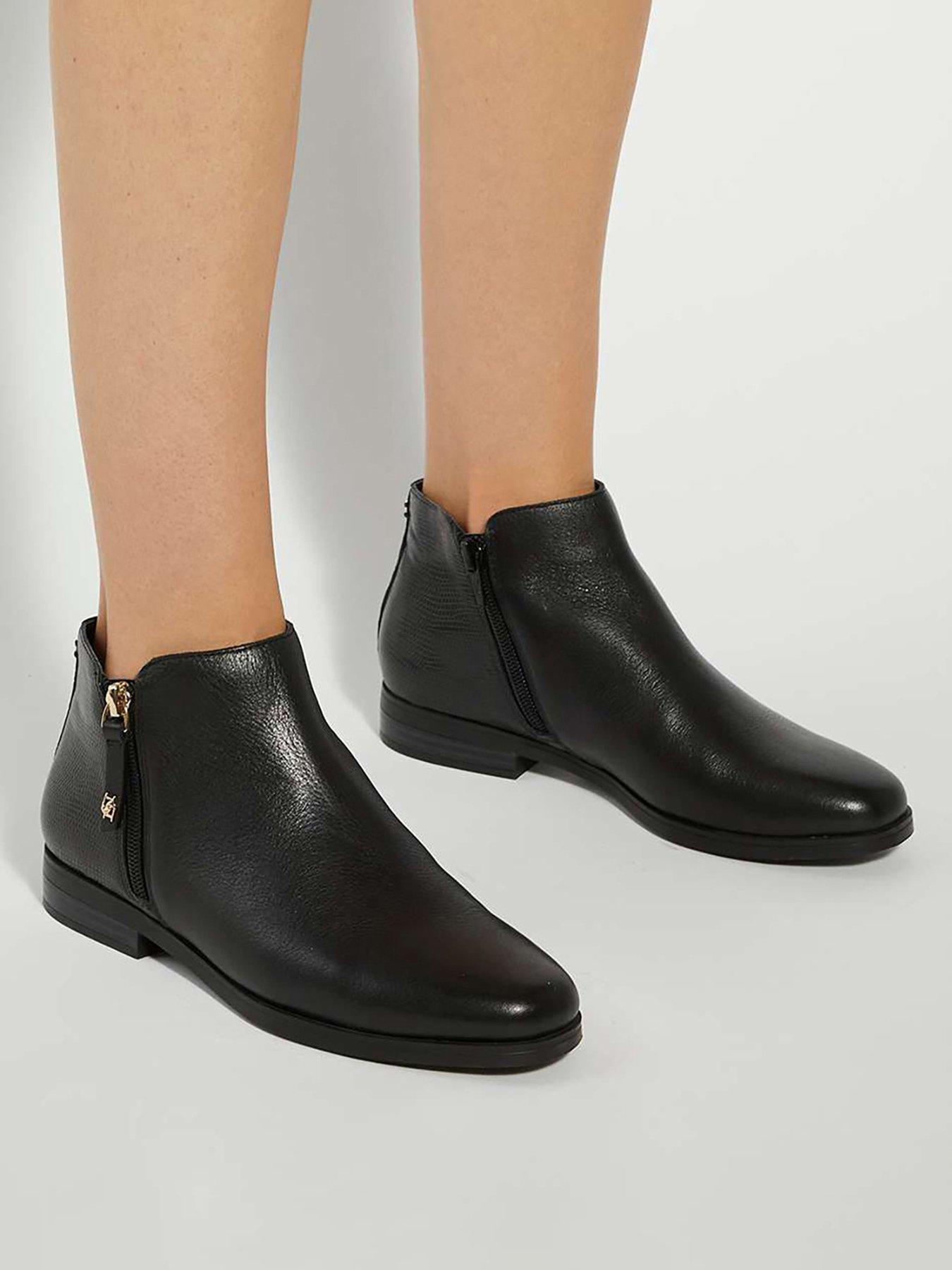 dune-london-poleyn-side-zip-ankle-boots-blackfront