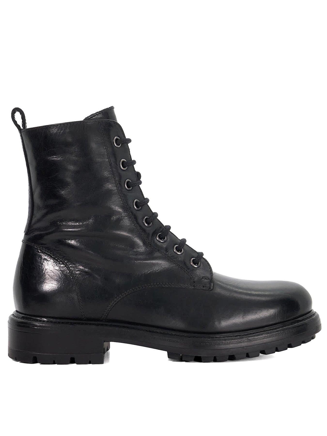 Image 2 of 6 of Dune London Patley Chunky Lace Up Boots - Black