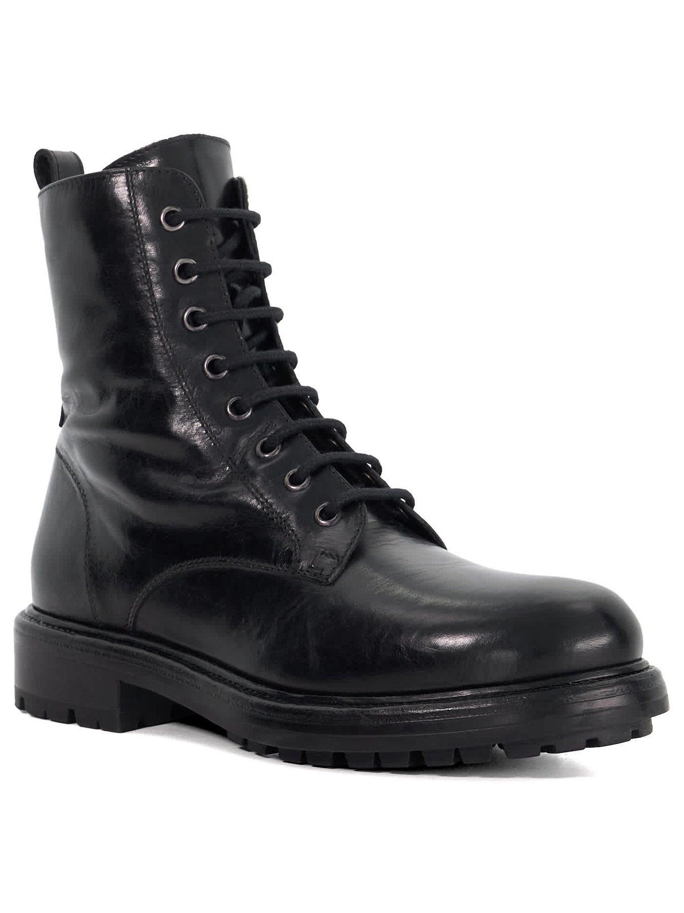Image 3 of 6 of Dune London Patley Chunky Lace Up Boots - Black