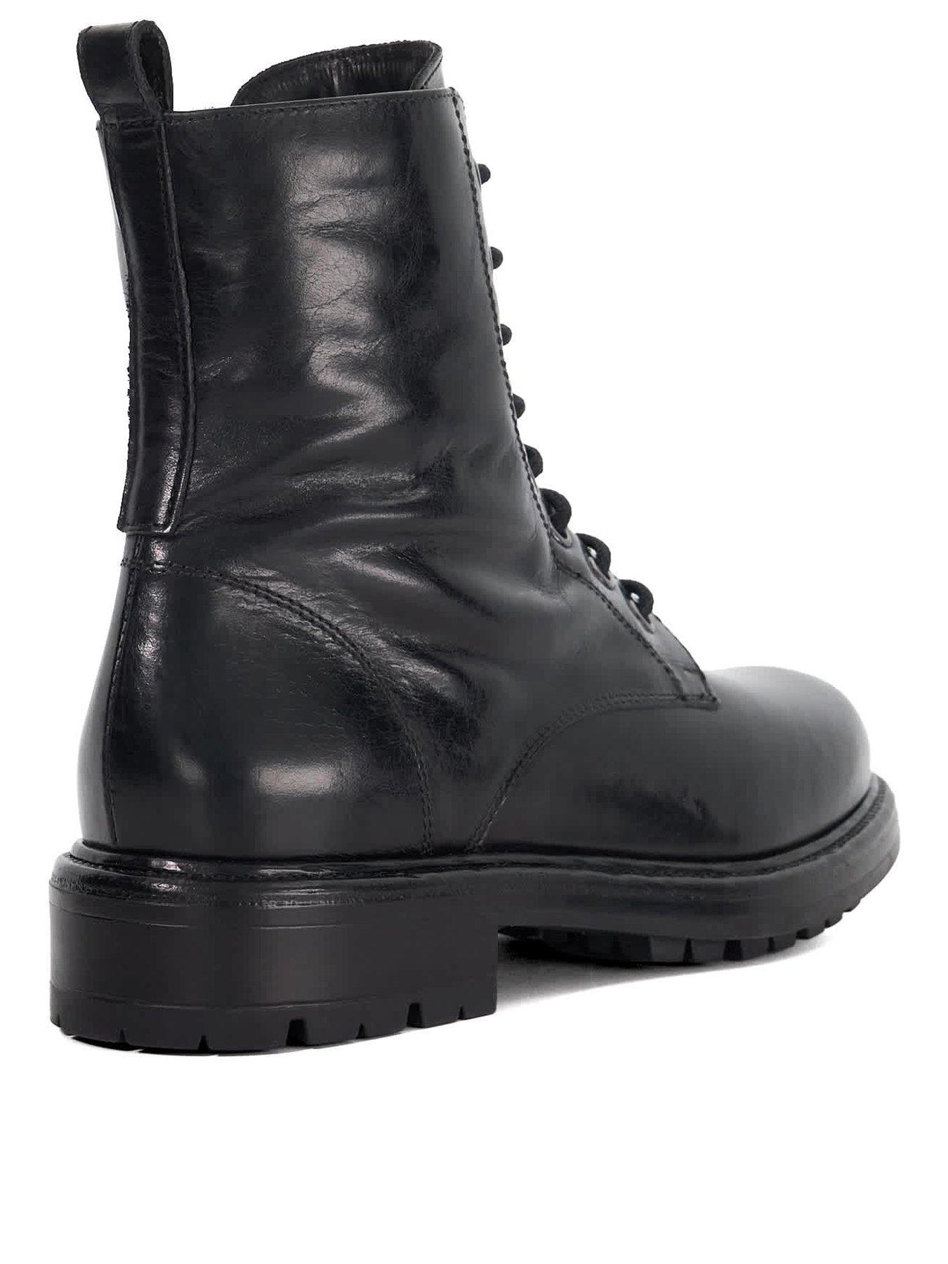 Image 4 of 6 of Dune London Patley Chunky Lace Up Boots - Black