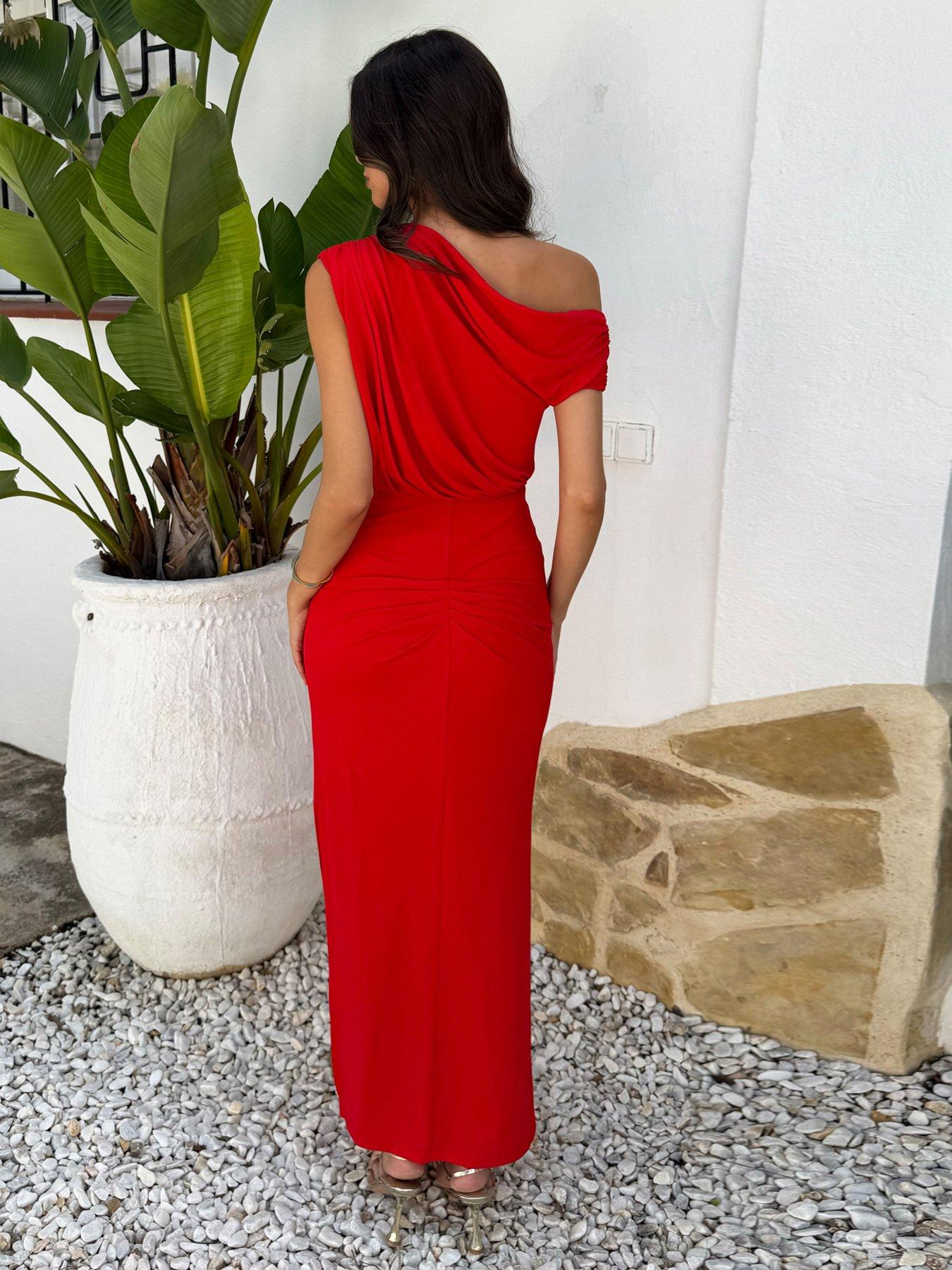 ax-paris-off-the-shoulder-double-split-midi-dress-redstillFront