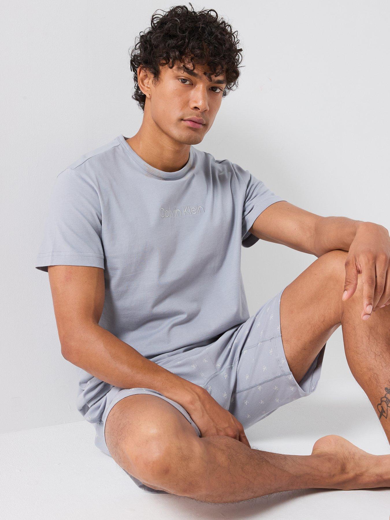 Image 4 of 6 of Calvin Klein Loungewear Cotton Stretch Pyjama Set - Grey