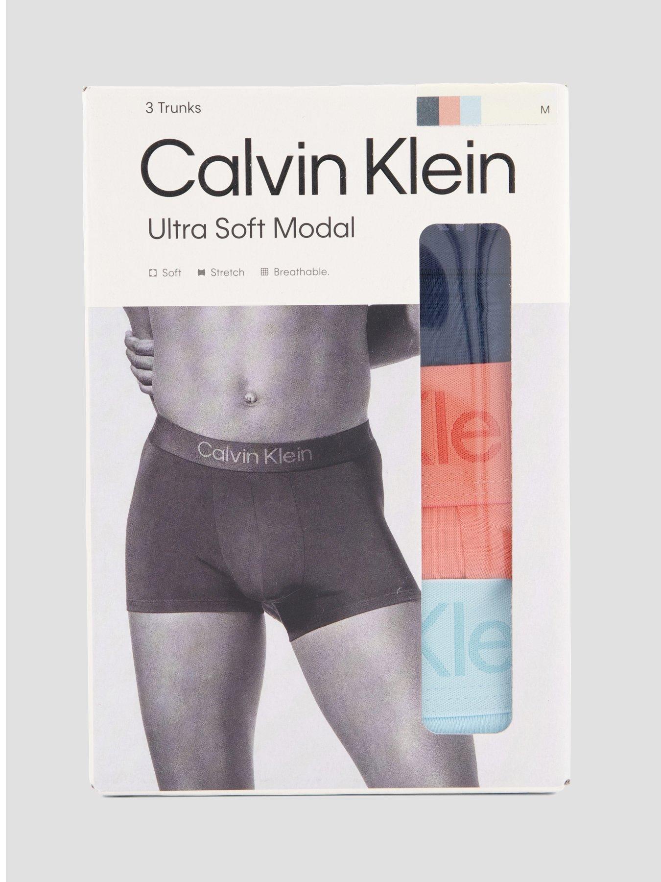 Image 4 of 4 of Calvin Klein Underwear 3 Pack Ultra Soft Modal Trunks - Assorted