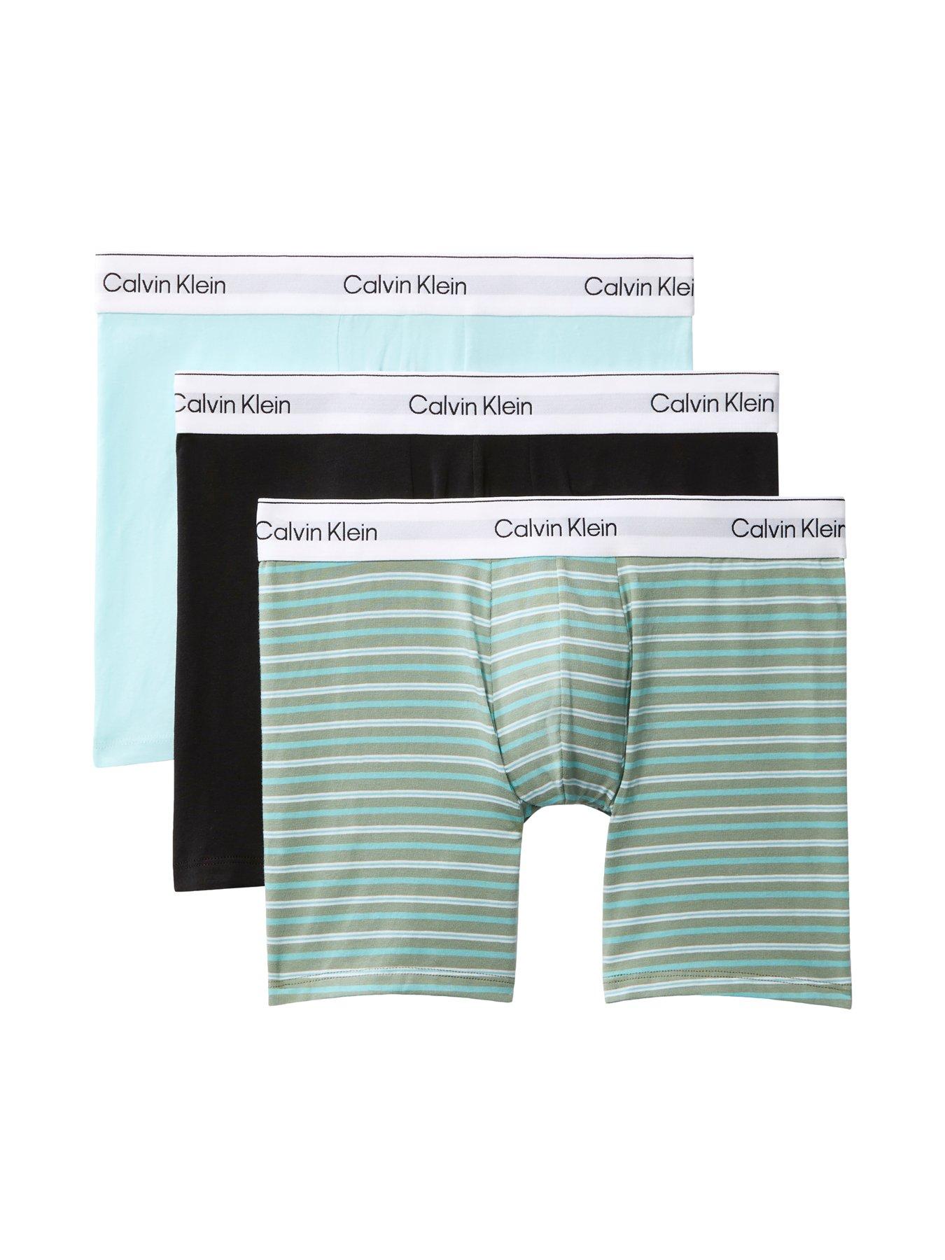 Image 1 of 5 of Calvin Klein Underwear Icon Cotton Stretch 3 Pack Boxer Brief - Assorted