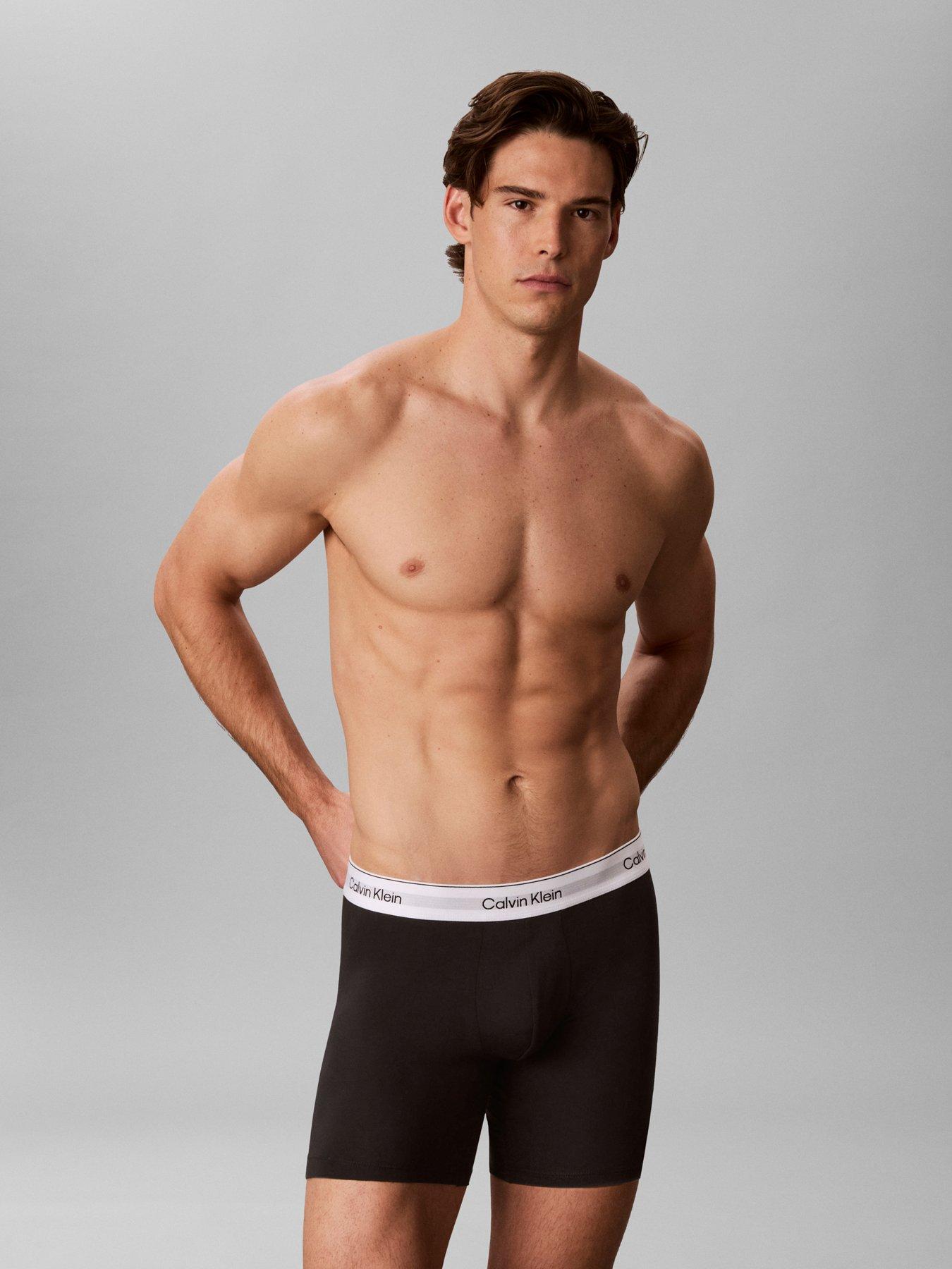 Image 2 of 5 of Calvin Klein Underwear Icon Cotton Stretch 3 Pack Boxer Brief - Assorted
