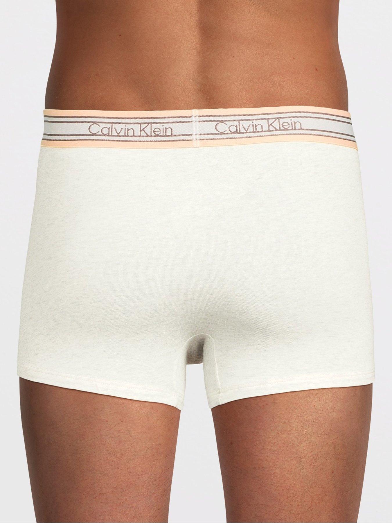 Image 3 of 3 of Calvin Klein Underwear 3 Pack Retro Stripe Trunks - Assorted