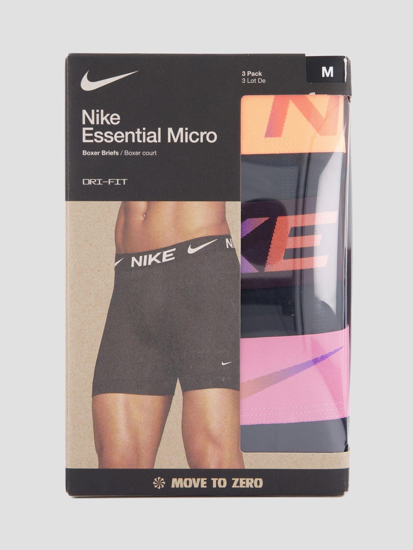 Image 4 of 4 of Nike Micro 3 Pack Boxer Brief - Black/Multi