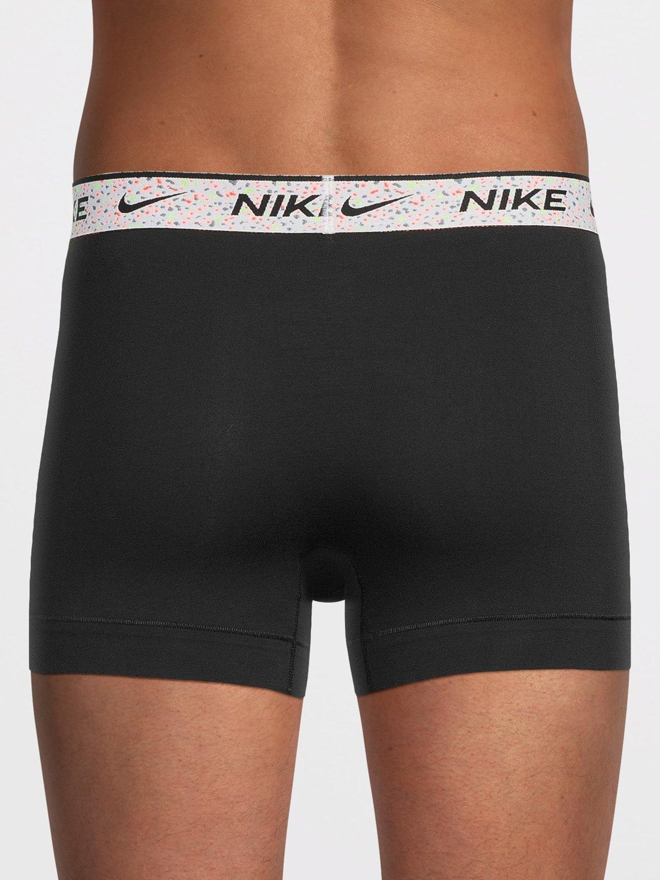 Image 3 of 3 of Nike Cotton Stretch 3 Pack Trunks - Black/Multi