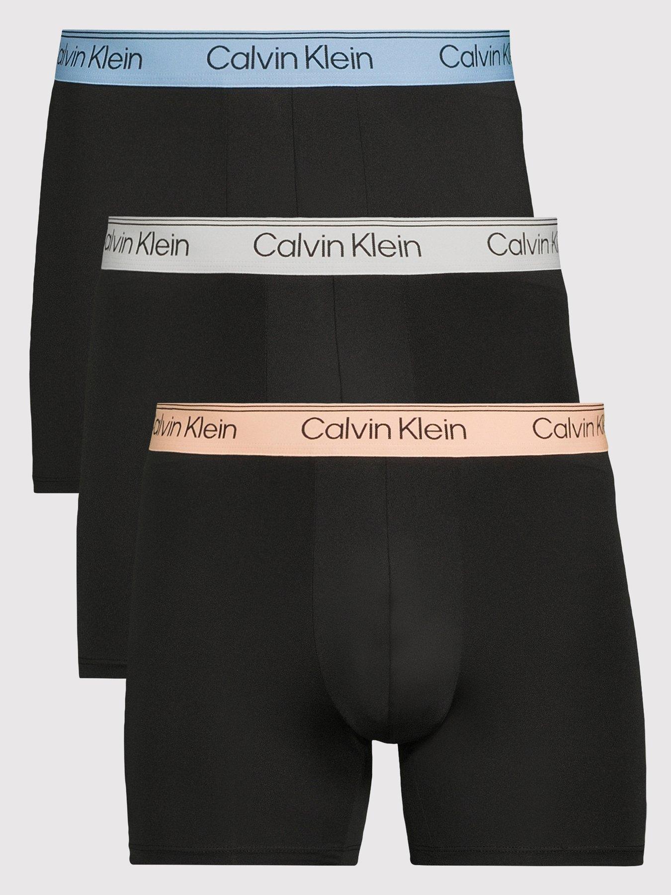 Calvin Klein Underwear 3 Pack Microfibre Boxer Briefs - Black