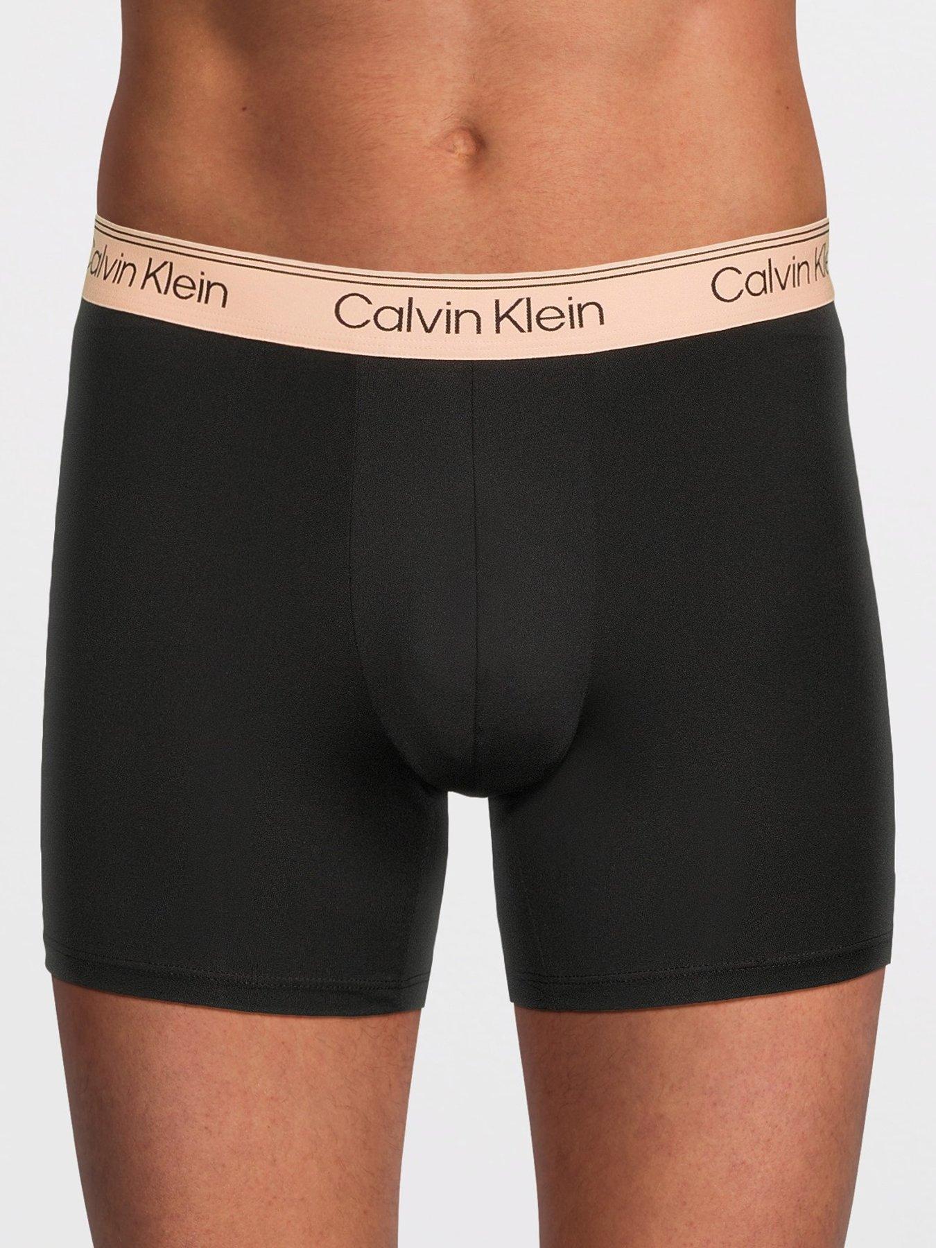 Image 2 of 4 of Calvin Klein Underwear 3 Pack Microfibre Boxer Briefs - Black