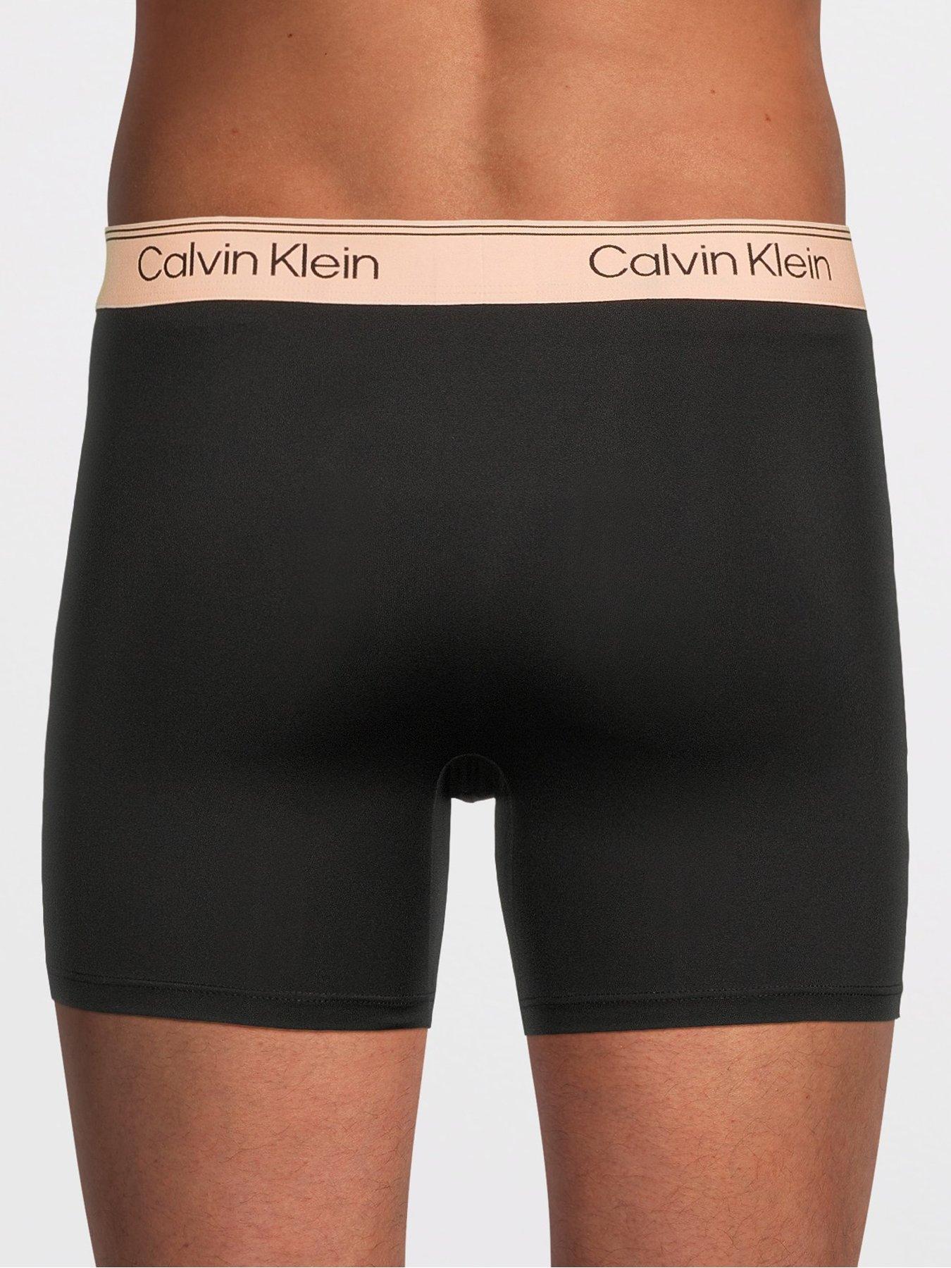 Image 3 of 4 of Calvin Klein Underwear 3 Pack Microfibre Boxer Briefs - Black