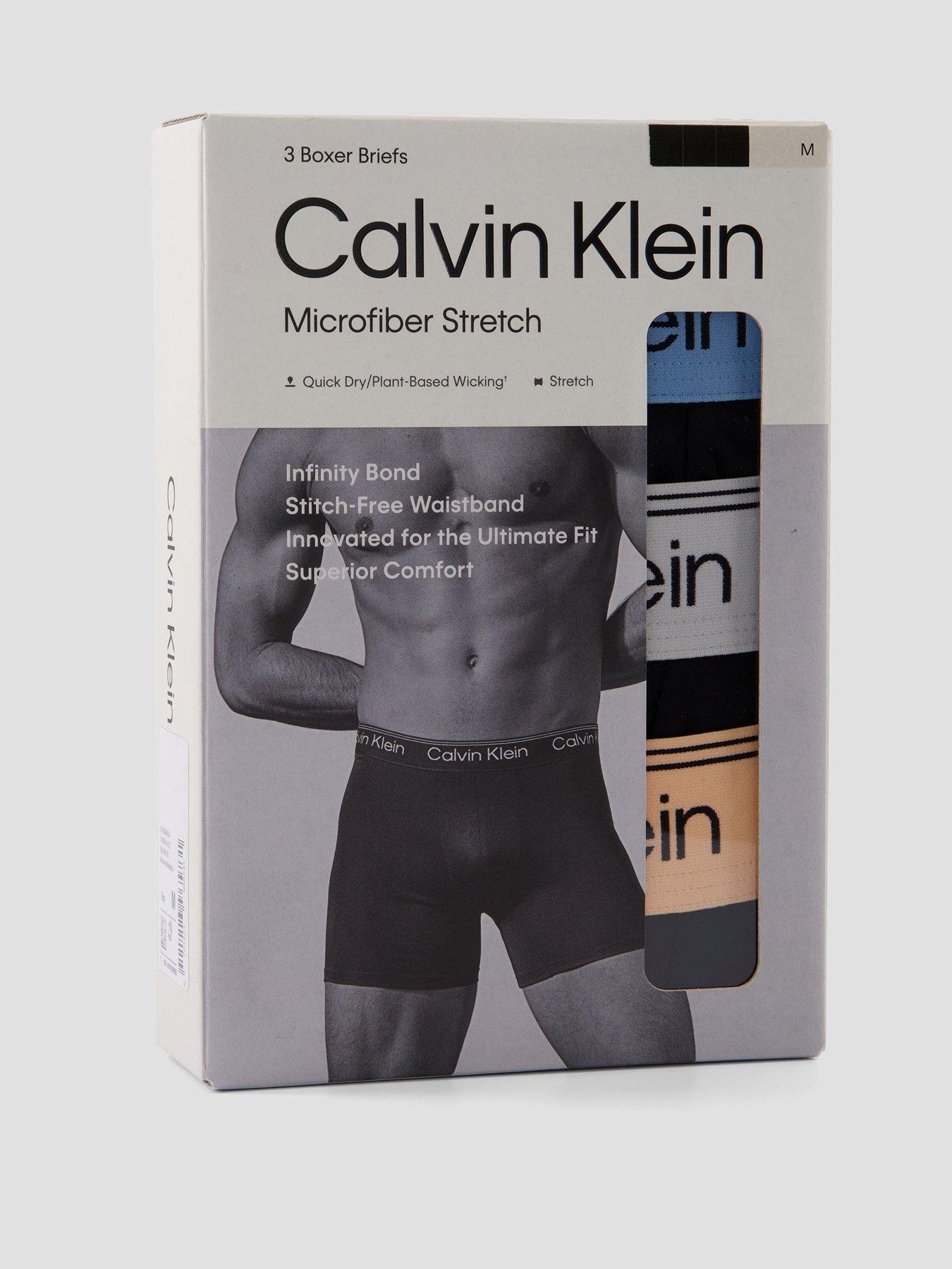 Image 4 of 4 of Calvin Klein Underwear 3 Pack Microfibre Boxer Briefs - Black