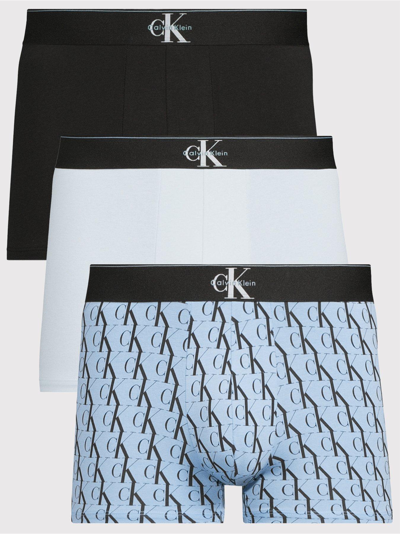 Calvin Klein Underwear Archive Cotton Mono Logo 3 Pack Trunks - Assorted