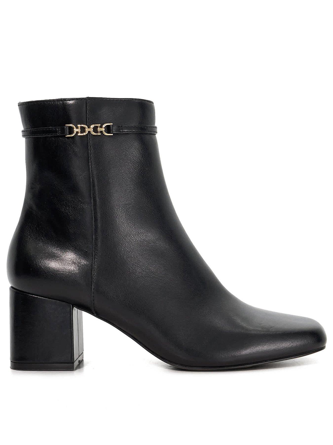dune-london-oaklee-side-buckle-block-heel-boots-blackstillFront