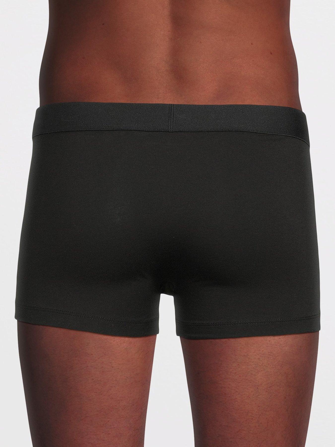 Image 3 of 4 of Tommy Hilfiger 3 Pack Heritage Tonal Flag Trunks - Black