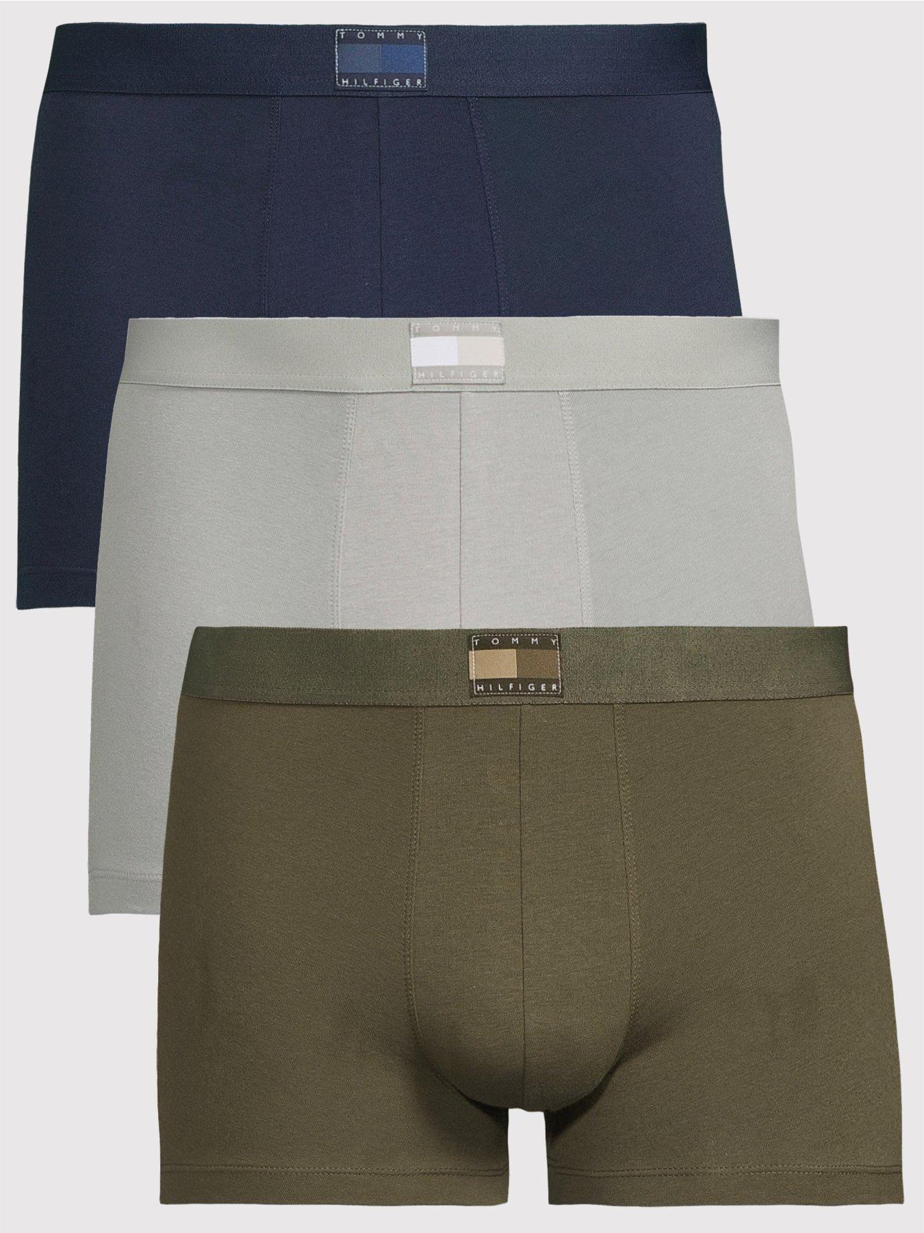 Tommy Hilfiger 3 Pack Heritage Tonal Flag Trunks - Assorted