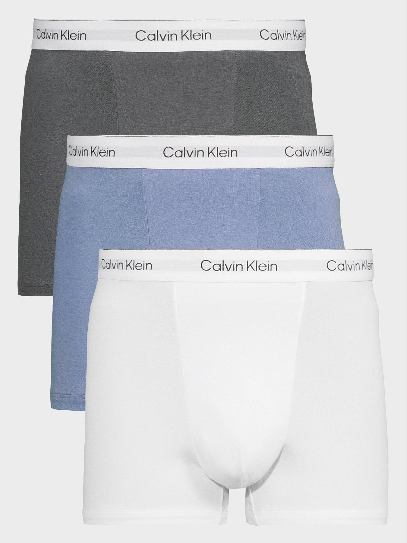 Image 1 of 3 of Calvin Klein Underwear Icon Cotton Stretch 3 Pack Relaxed Trunks - Assorted