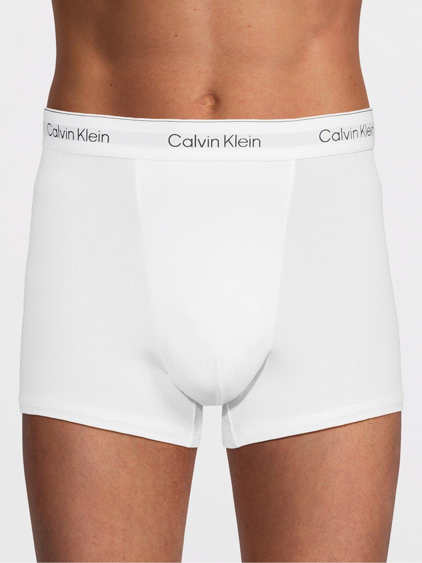 Image 2 of 3 of Calvin Klein Underwear Icon Cotton Stretch 3 Pack Relaxed Trunks - Assorted