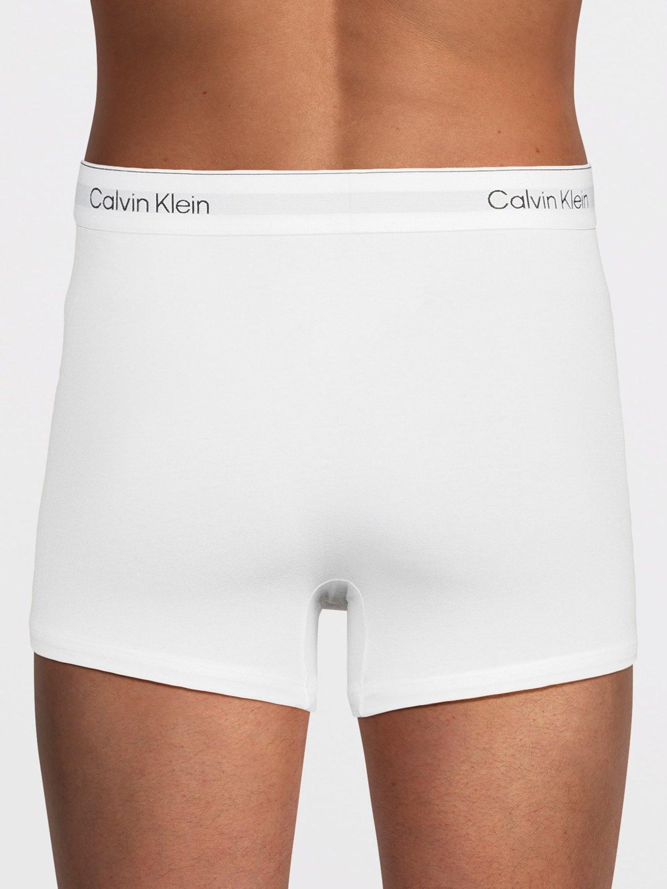 Image 3 of 3 of Calvin Klein Underwear Icon Cotton Stretch 3 Pack Relaxed Trunks - Assorted