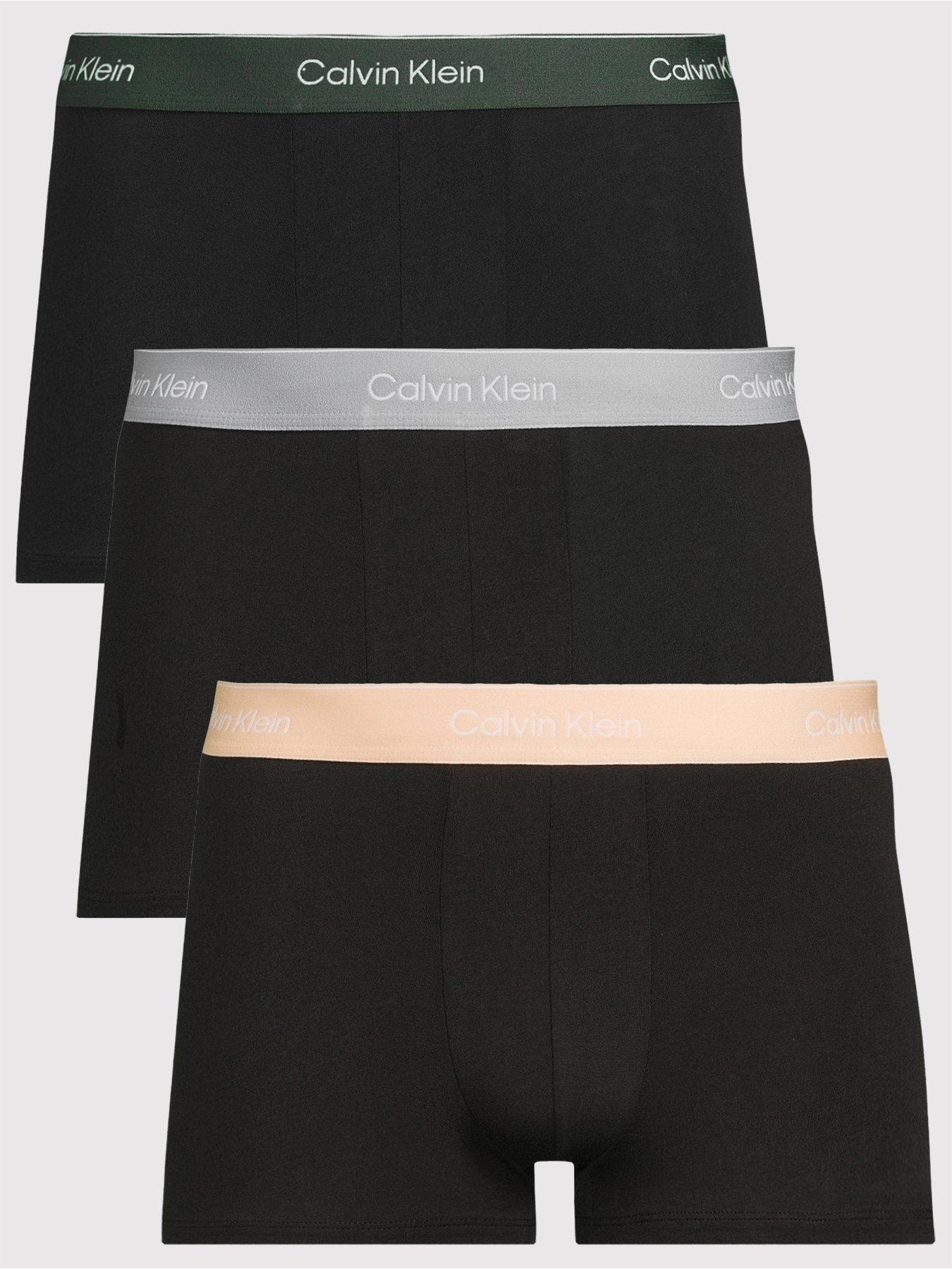 Calvin Klein Underwear Icon Cotton Stretch 3 Pack Low Rise Trunks - Black