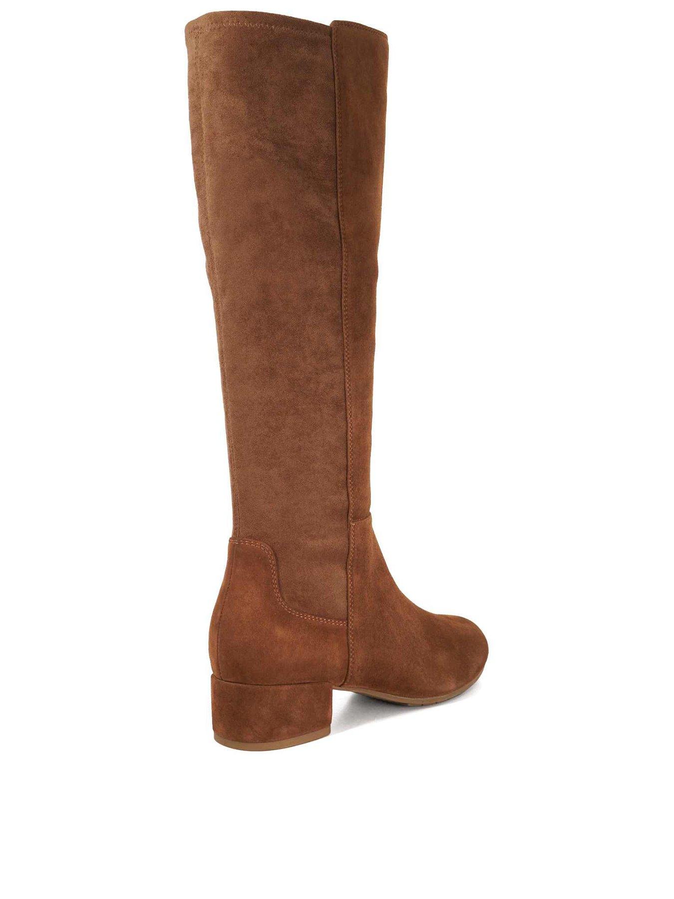Image 4 of 6 of Dune London Wide Fit Tayla Smart Stretch Knee High Boot - Brown