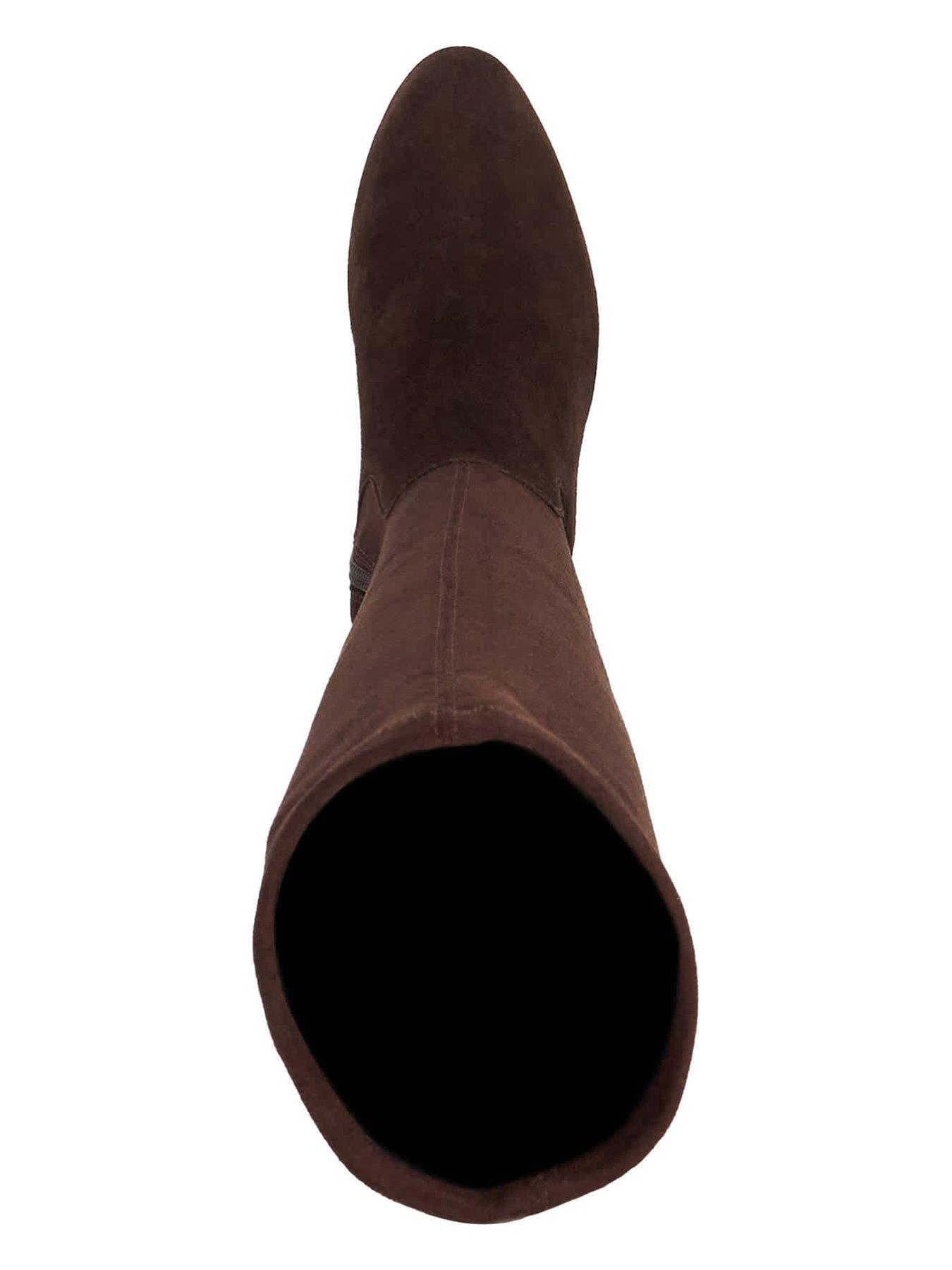 Image 5 of 6 of Dune London Simple Stretch Knee Boot - Brown