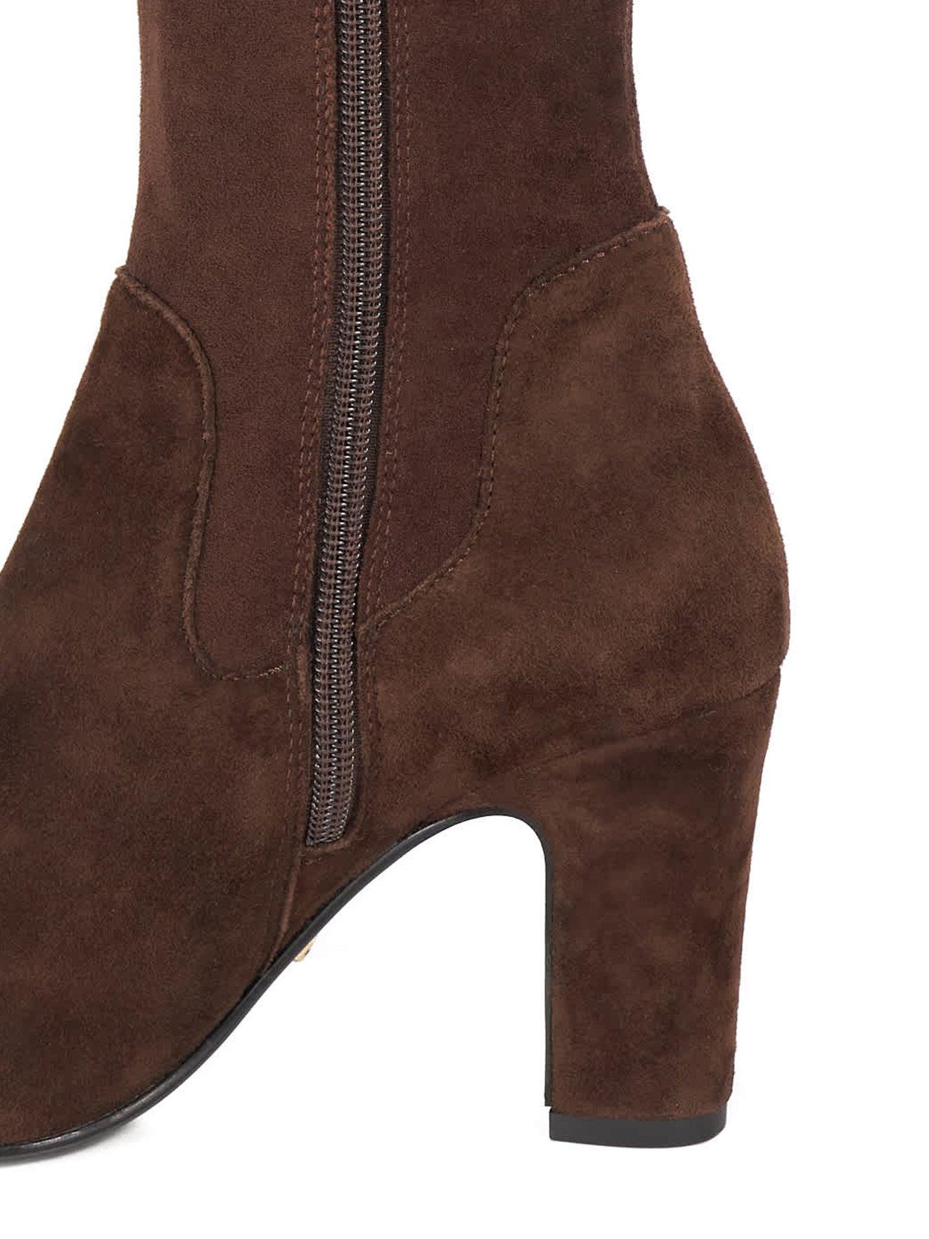 Image 6 of 6 of Dune London Simple Stretch Knee Boot - Brown