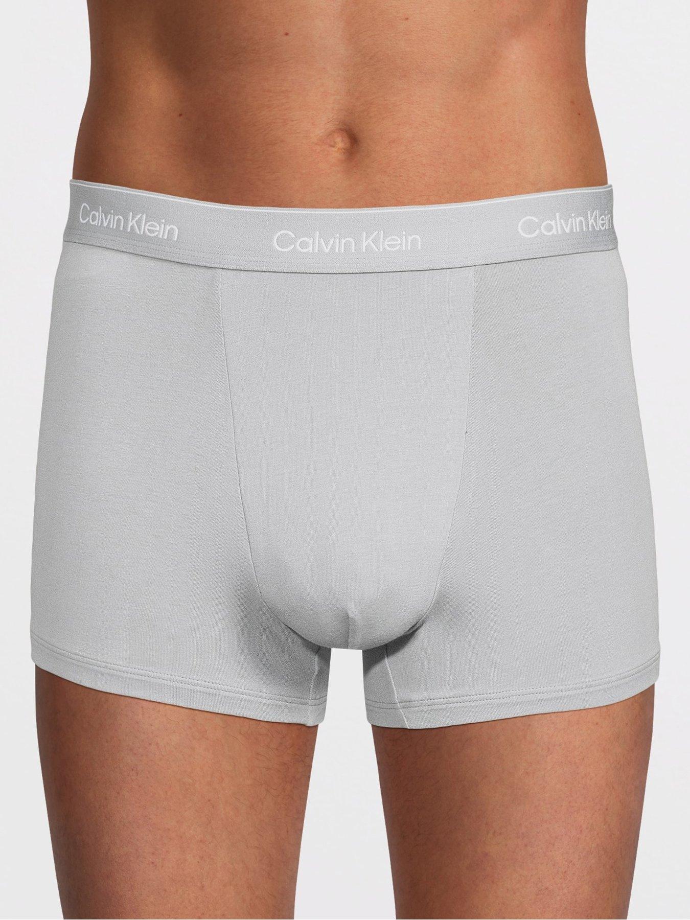 Image 2 of 3 of Calvin Klein Underwear Icon Cotton Stretch 3 Pack Relaxed Trunks - Assorted