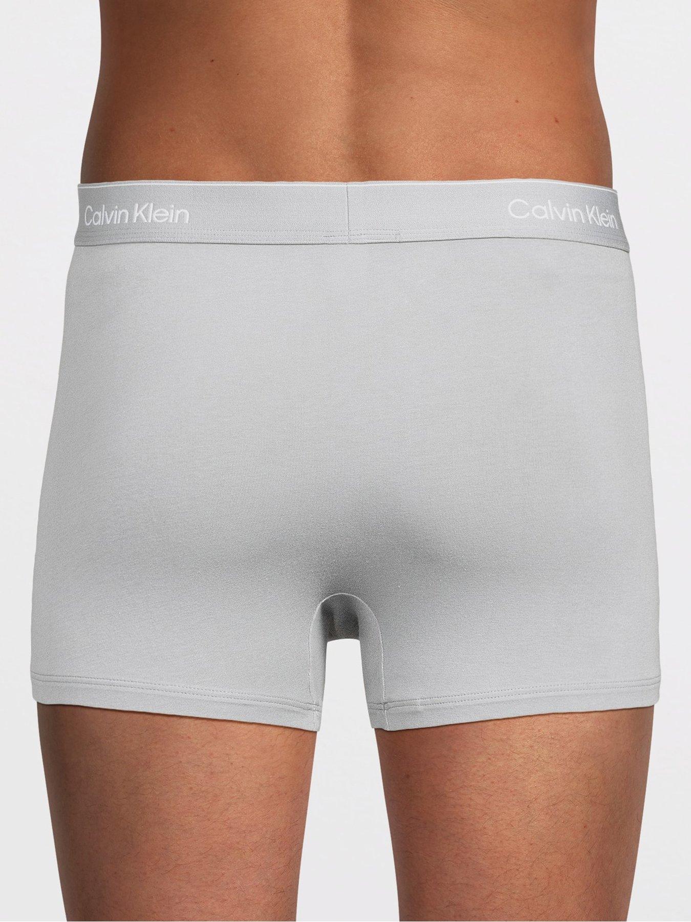 Image 3 of 3 of Calvin Klein Underwear Icon Cotton Stretch 3 Pack Relaxed Trunks - Assorted