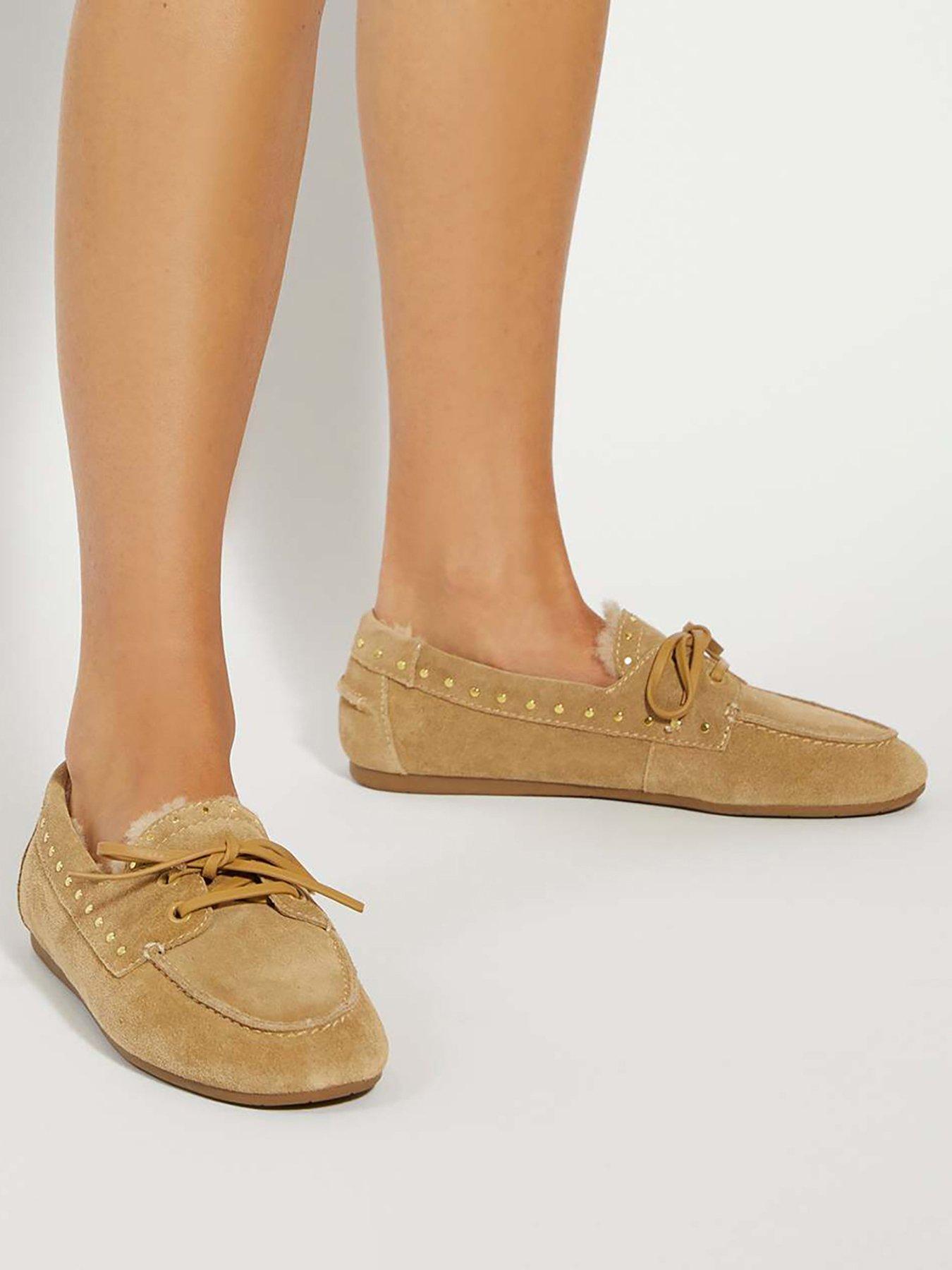 Dune London Gracefull Faux Fur Lined Loafer - Beige
