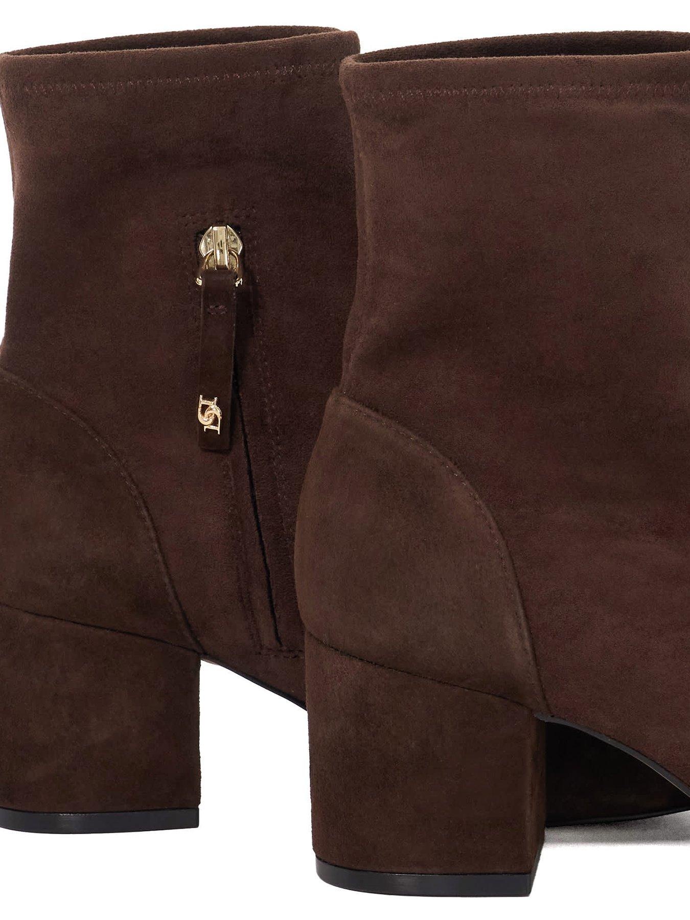 Image 5 of 5 of Dune London Olianna Sock Boot Block Heel Boot - Brown
