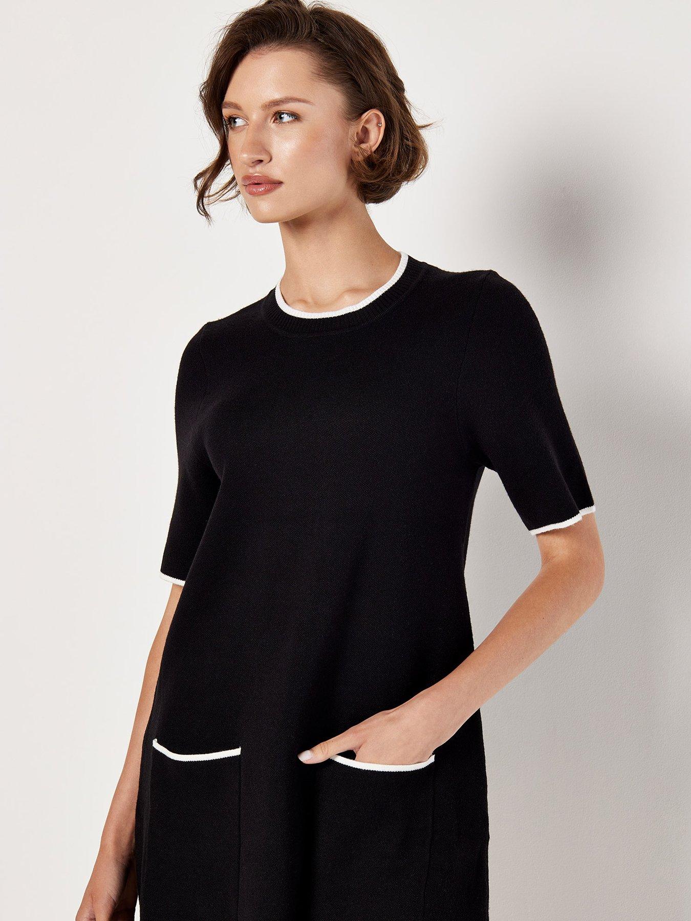 apricot-contrast-tipping-knit-dress-black