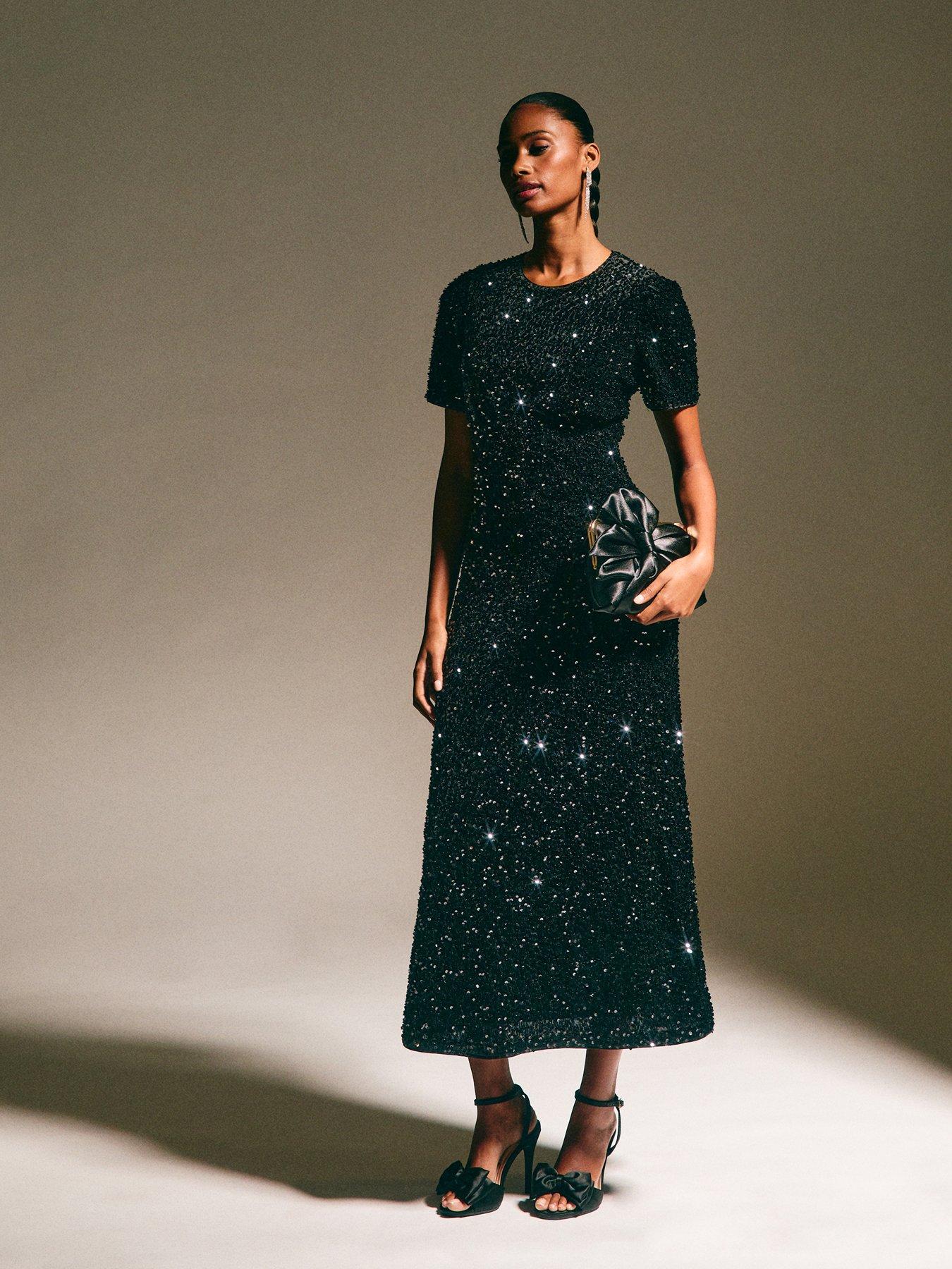 new-look-velvet-sequin-midi-dress-blackback