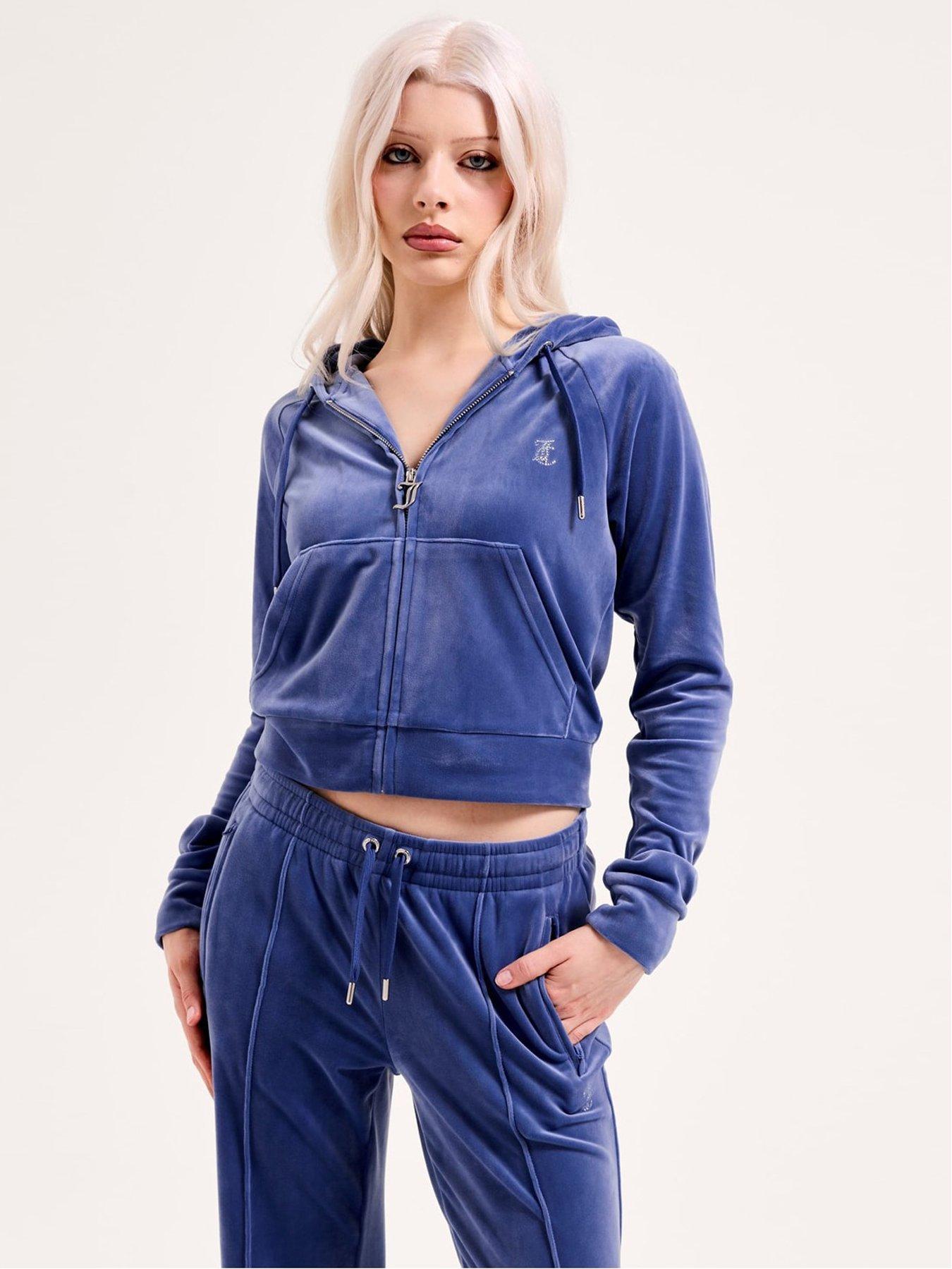 juicy-couture-madison-outline-hoodie-greyblue