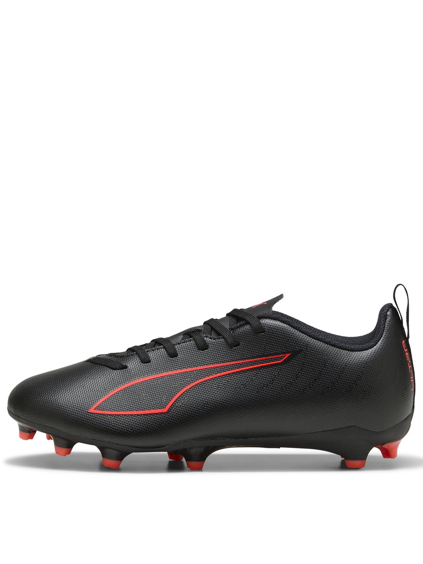 Puma Junior Ultra 6 Play Firm Ground Football Boots - Black