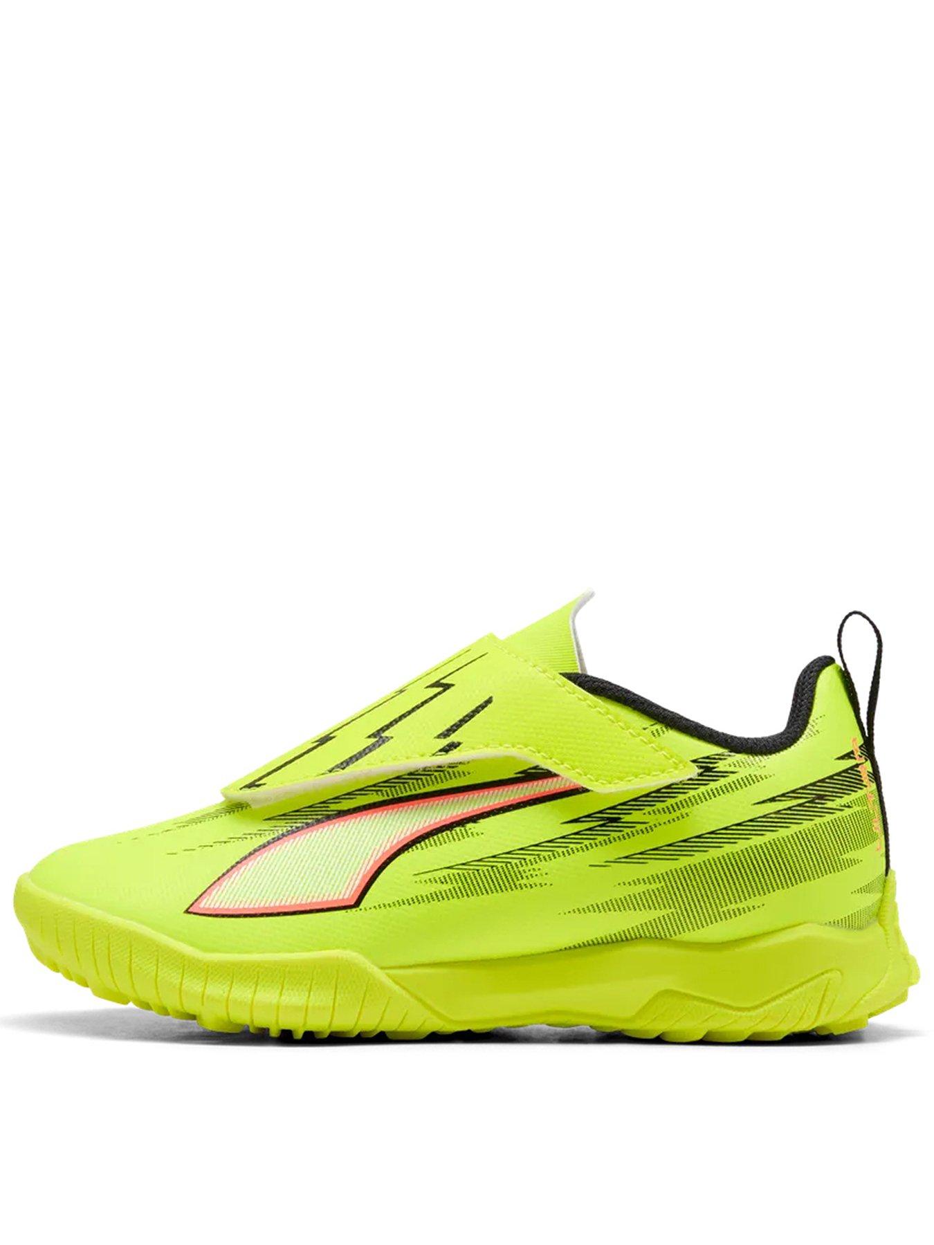 Puma Junior Ultra 6 Play Velcro Astro Turf Football Boots - Yellow