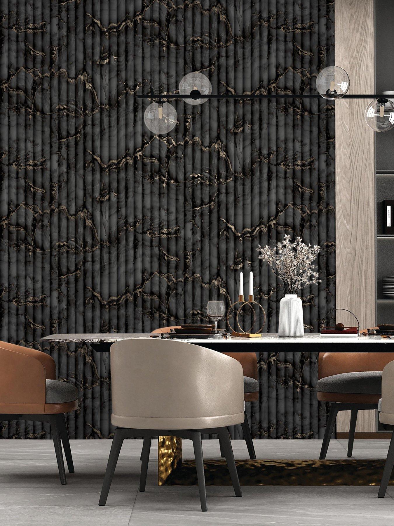 fine-decor-bianco-fluted-marble-charcoal-wallpaper