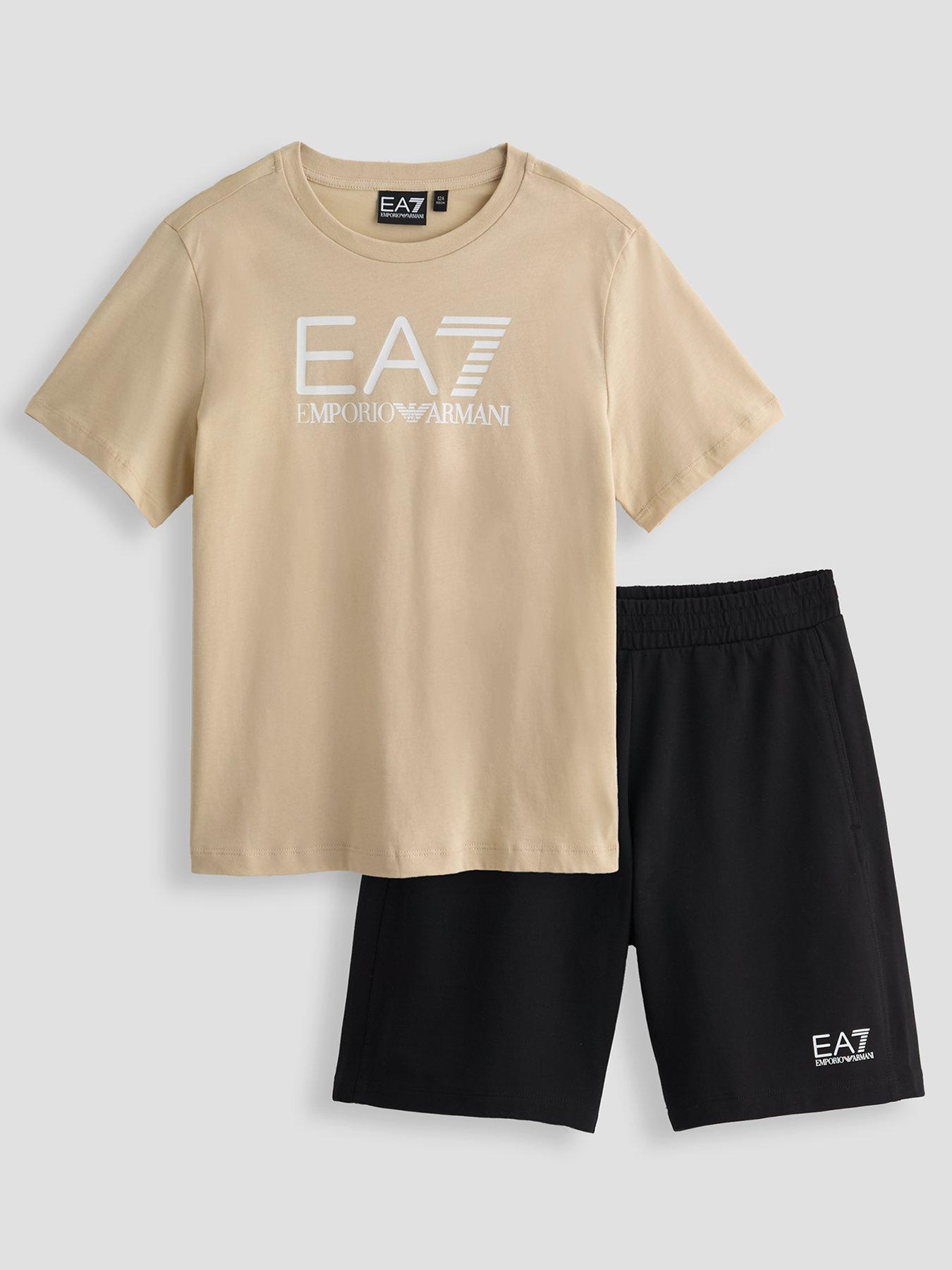 ea7-emporio-armani-boys-train-visibility-short-sleeve-t-shirt-and-short-set-beigeblack
