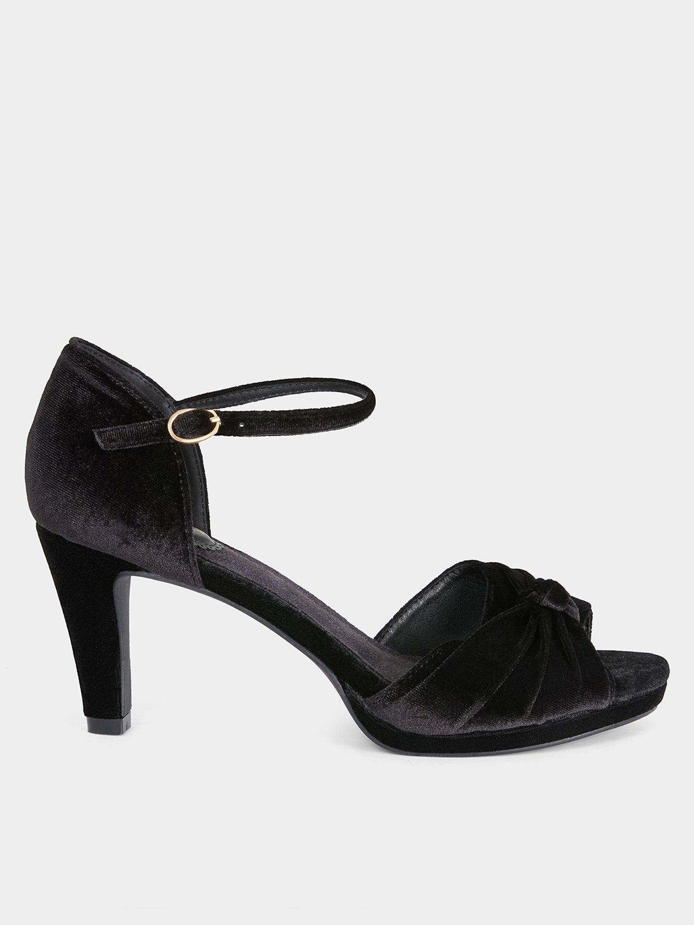 Image 1 of 5 of Joe Browns Night Glamour Velvet Shoes - Black
