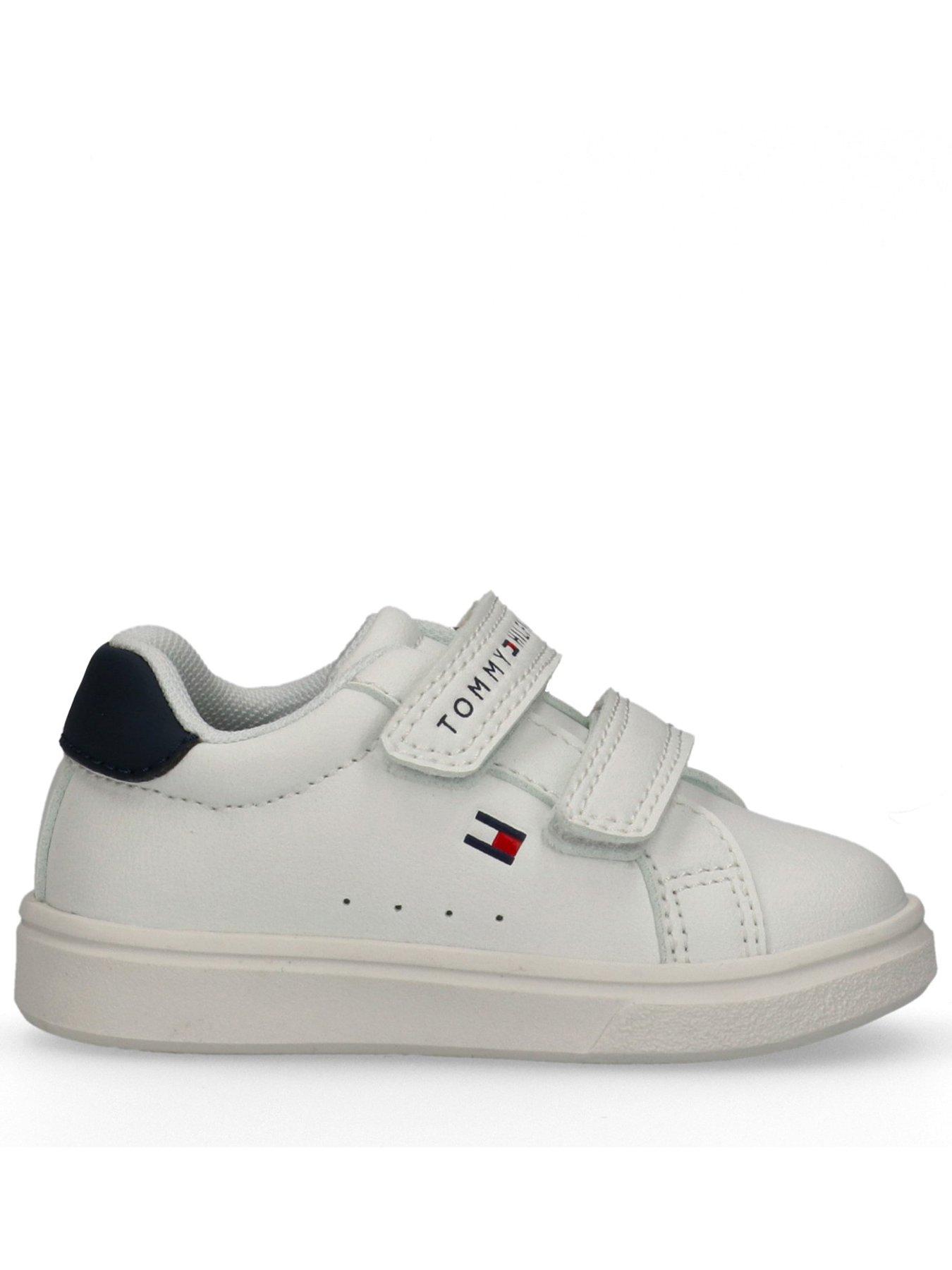 Image 1 of 5 of Tommy Hilfiger Boys Low Cut Velcro Sneaker - White