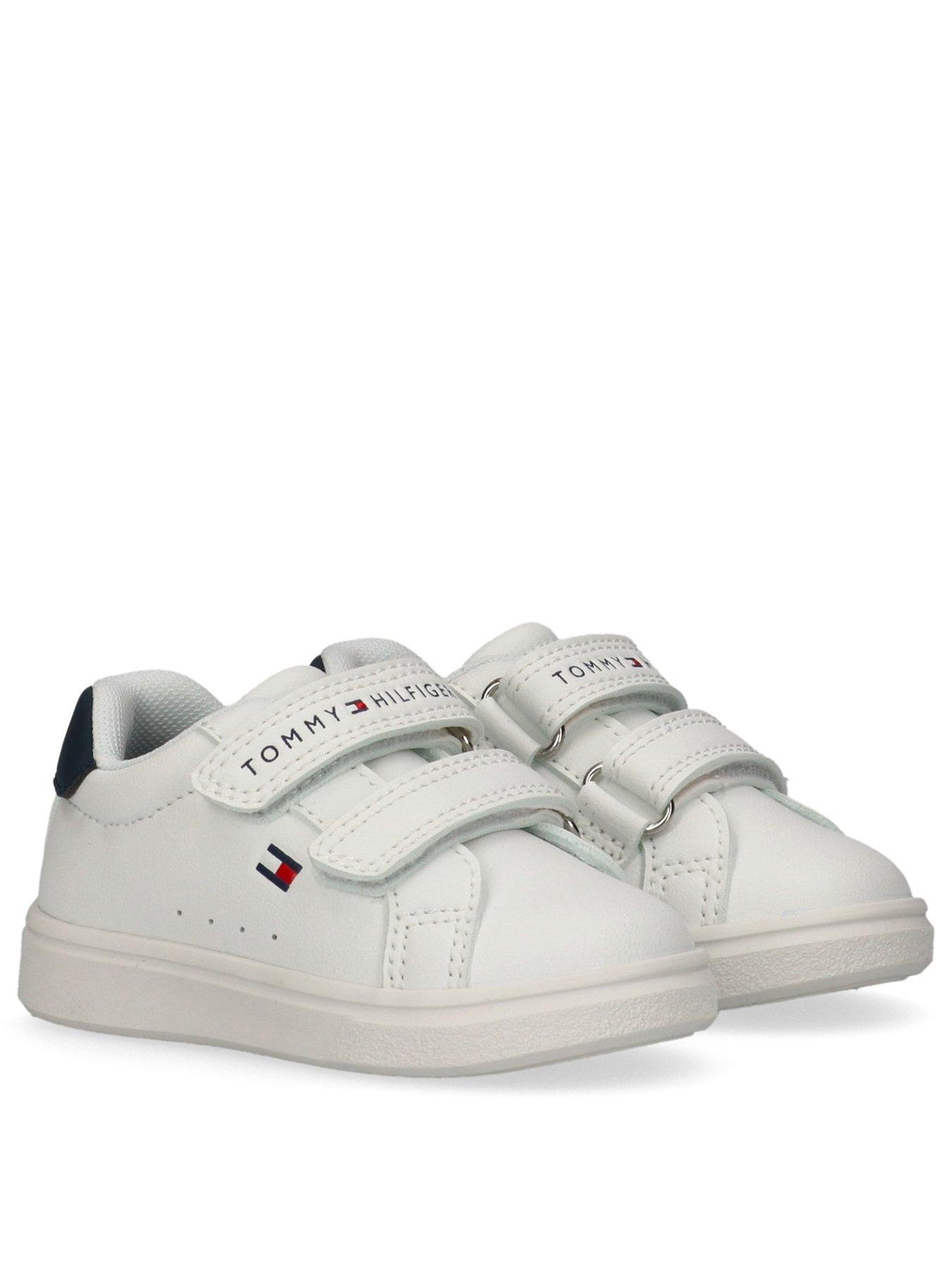 Image 2 of 5 of Tommy Hilfiger Boys Low Cut Velcro Sneaker - White