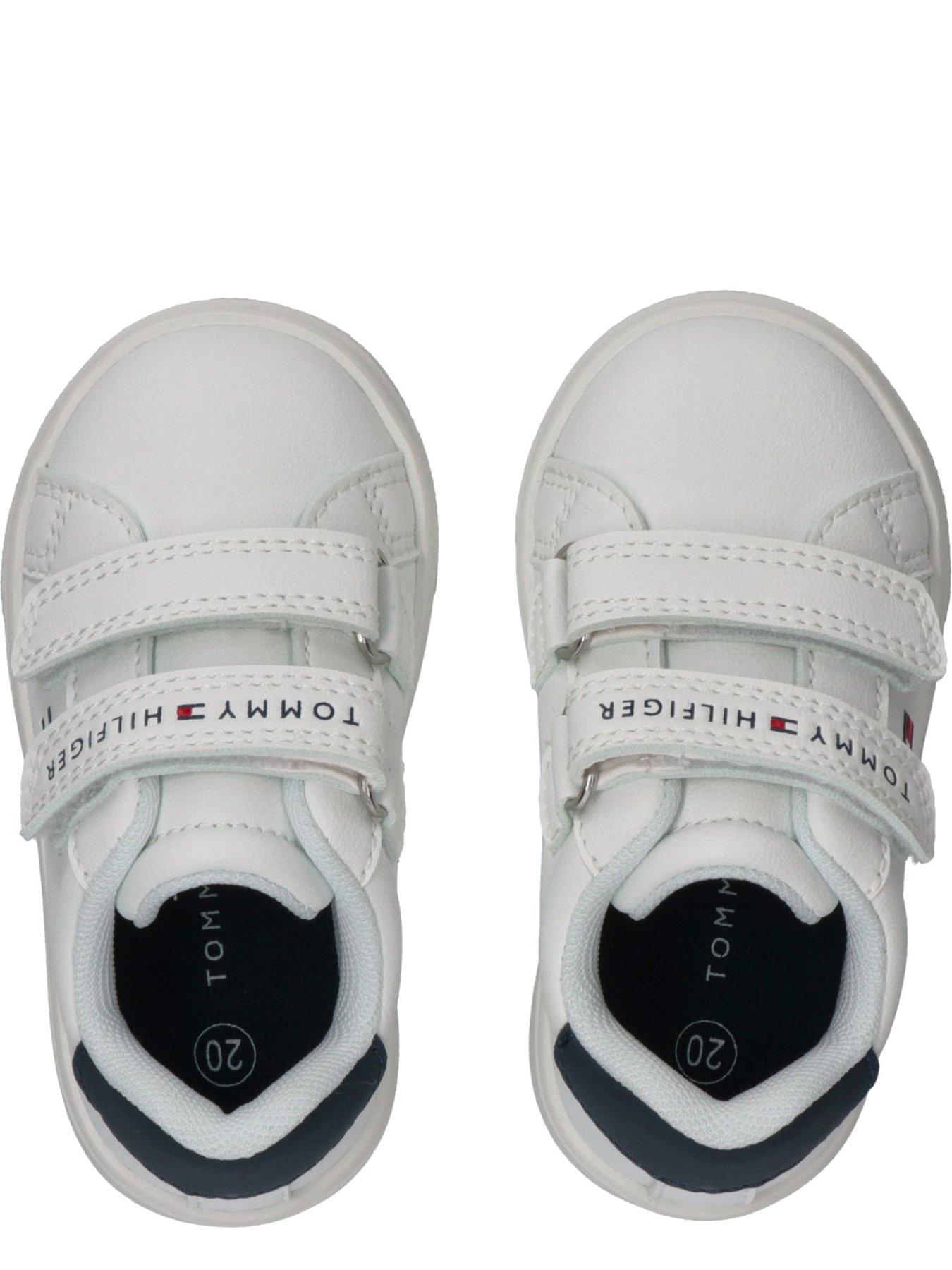 Image 3 of 5 of Tommy Hilfiger Boys Low Cut Velcro Sneaker - White
