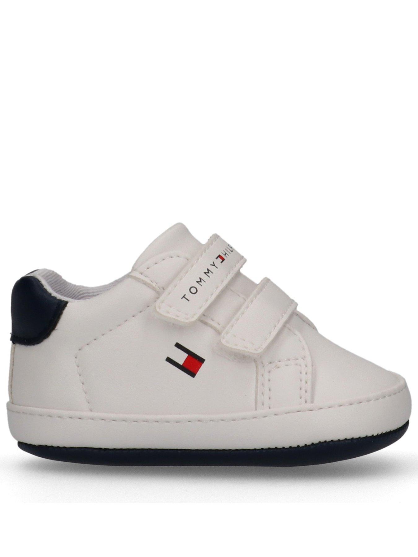 Image 1 of 5 of Tommy Hilfiger Kids Low Cut Velcro Sneaker - White
