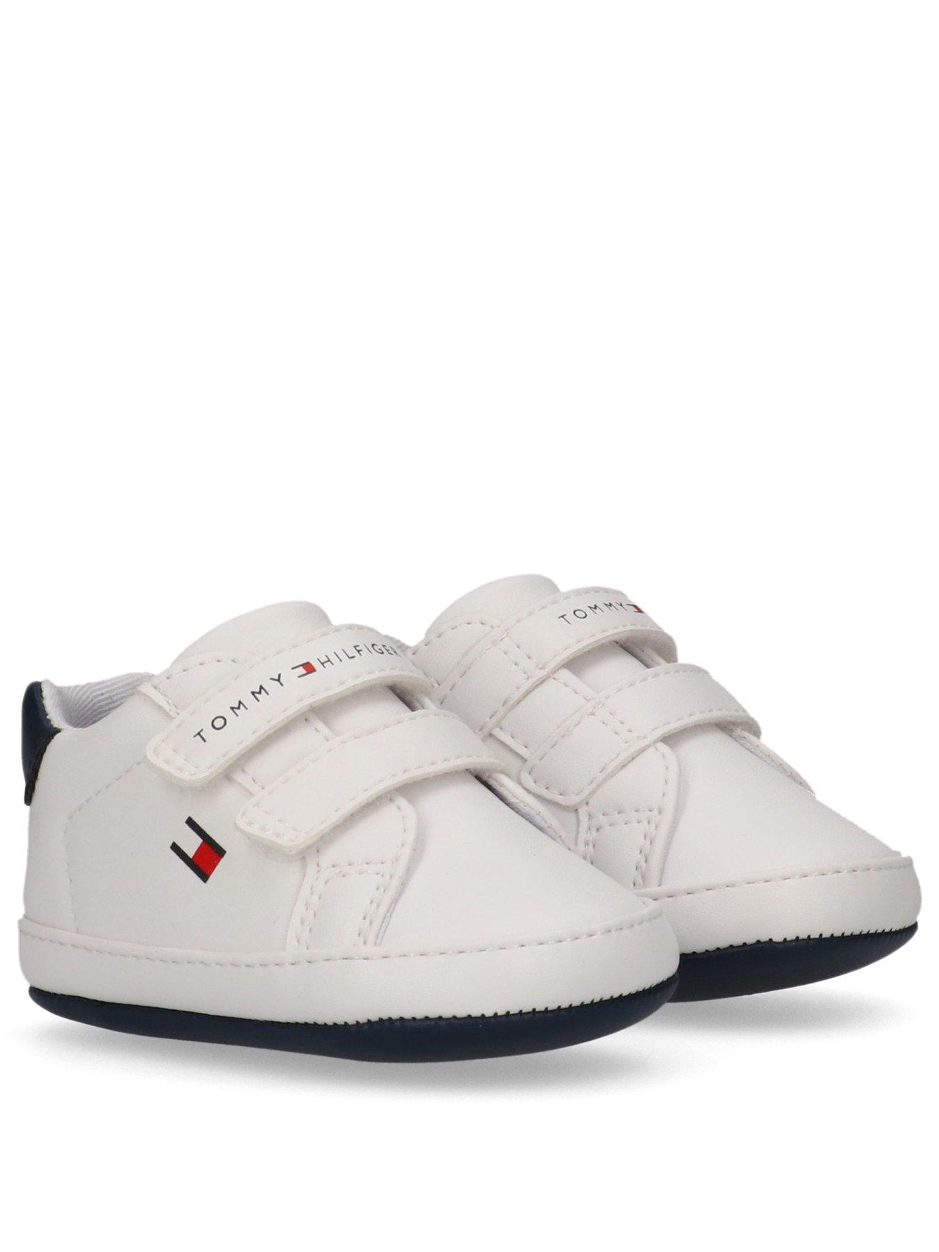 Image 2 of 5 of Tommy Hilfiger Kids Low Cut Velcro Sneaker - White
