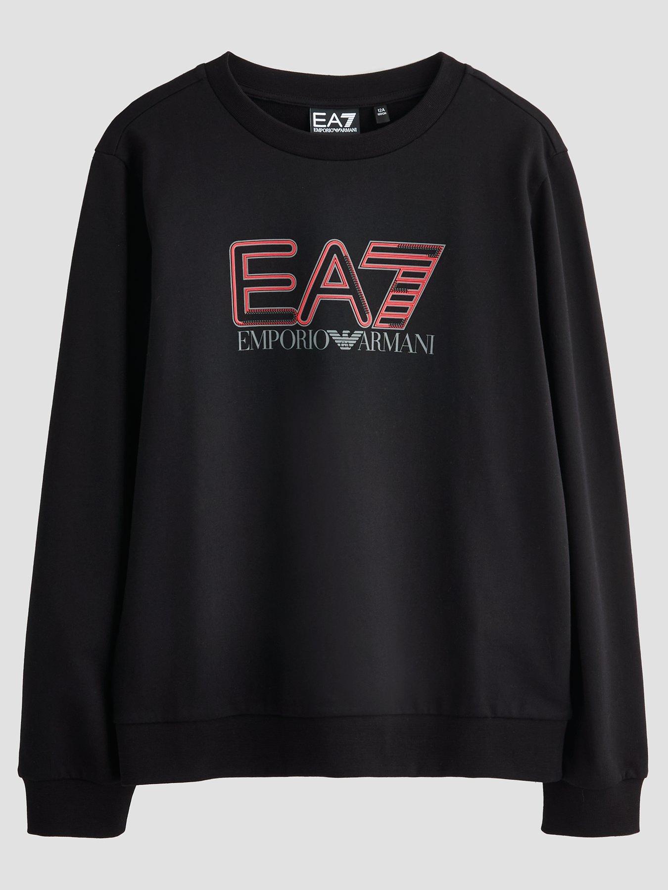 EA7 Emporio Armani Boys Train Visibility Sweatshirt - Black