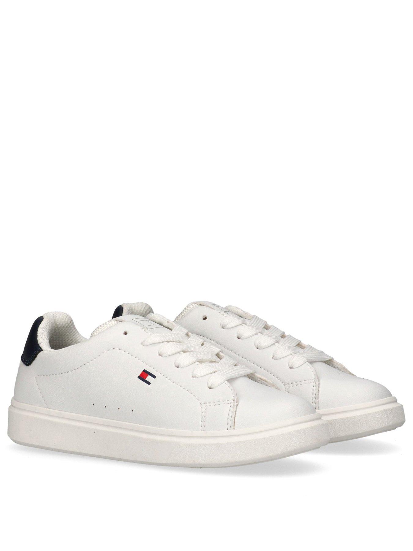 Image 2 of 5 of Tommy Hilfiger Boys Low Cut Lace-Up Sneaker - White