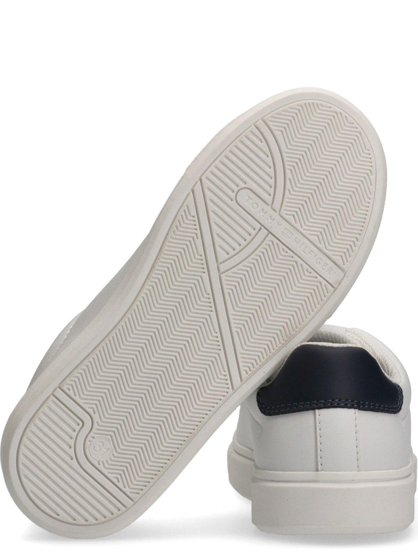 Image 4 of 5 of Tommy Hilfiger Boys Low Cut Lace-Up Sneaker - White