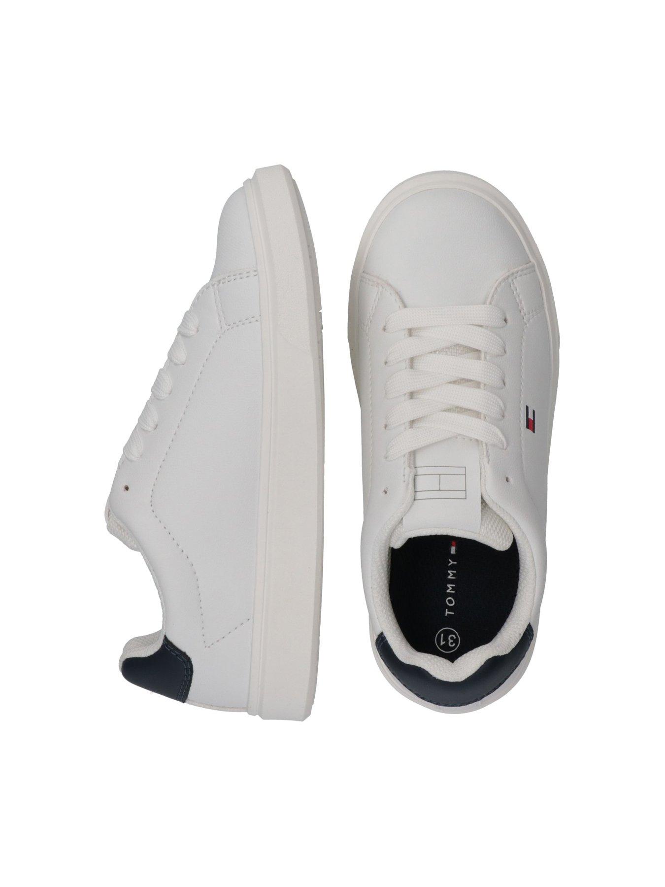 Image 5 of 5 of Tommy Hilfiger Boys Low Cut Lace-Up Sneaker - White