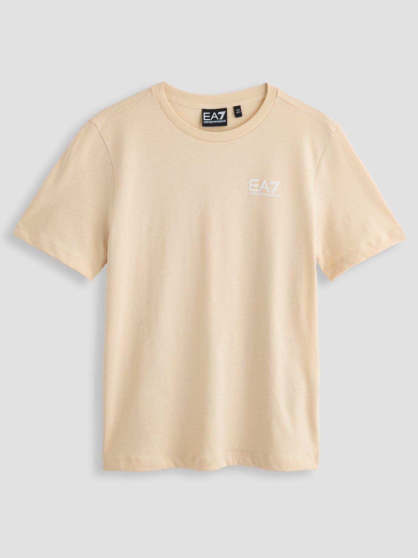 EA7 Emporio Armani Boys Train Core Id Short Sleeve T-shirt - Beige